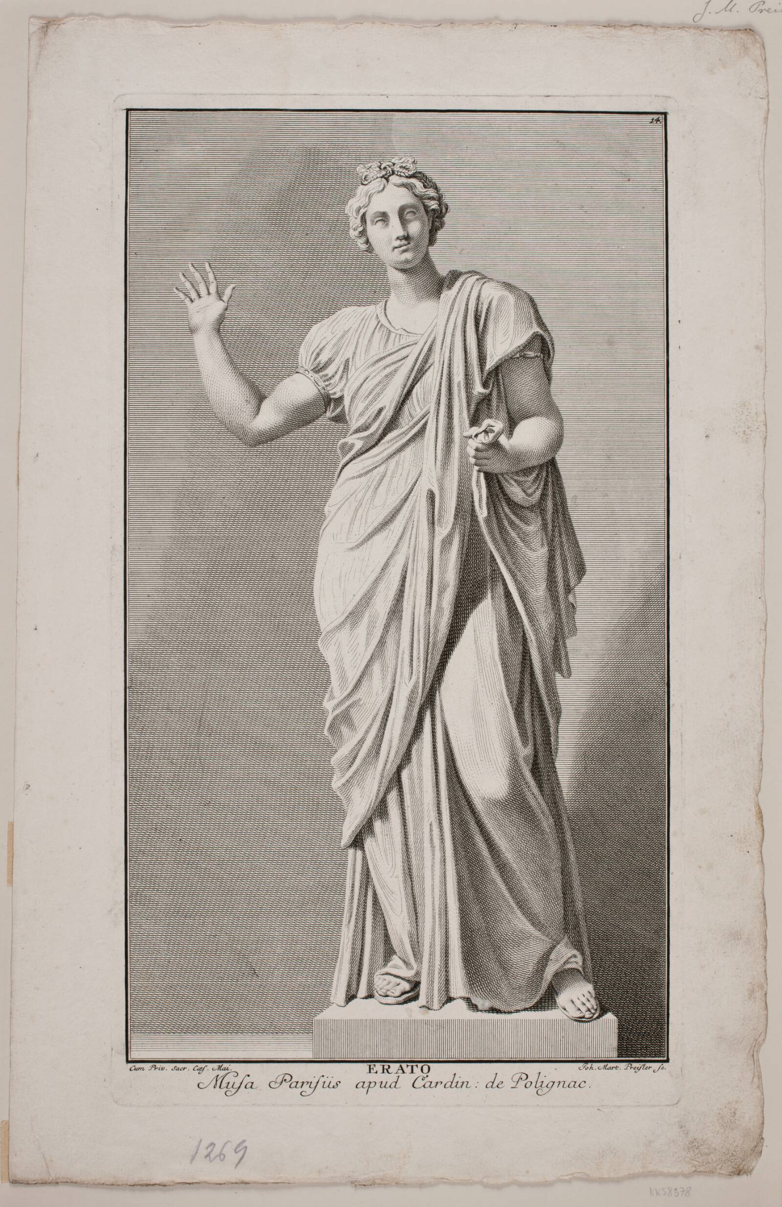 "Erato", J.M. Preisler, 1715-1794