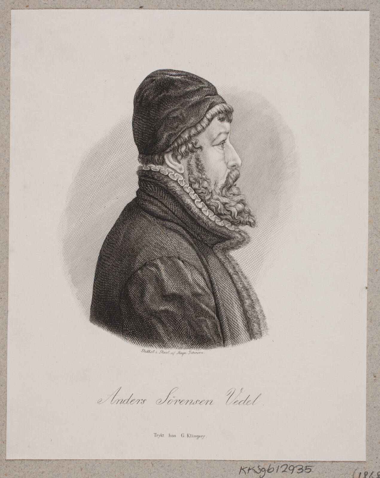 Anders Sørensen Vedel, by Julius Magnus-Petersen, 1868