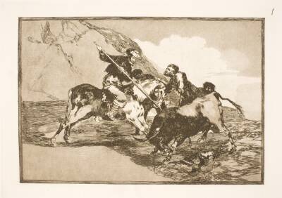Den måde, hvorpå de gamle spaniere til hest jagede tyre på sletten.