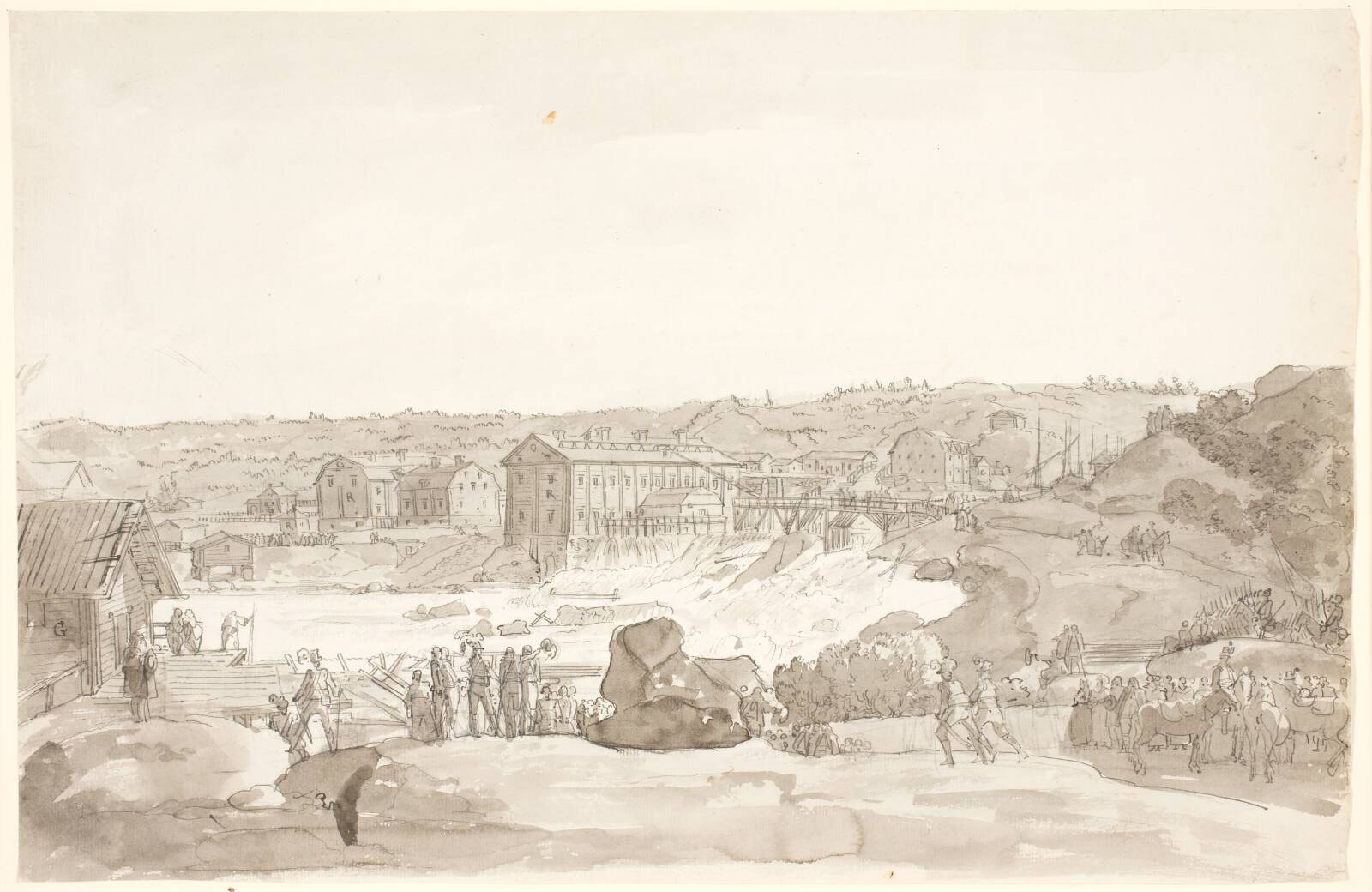 Prospekt af Kongsberg, J.C. Dahl, 1788-1857