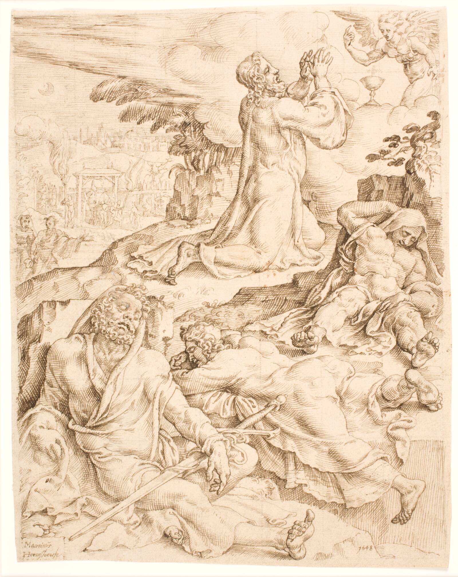 Kristus på Oliebjerget, Maarten van Heemskerck, 1548