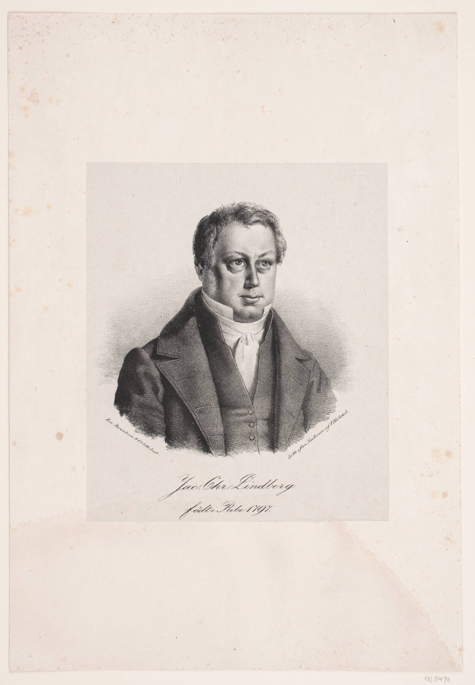J. C Lindberg, Frederik Ferdinand Helsted, 1838