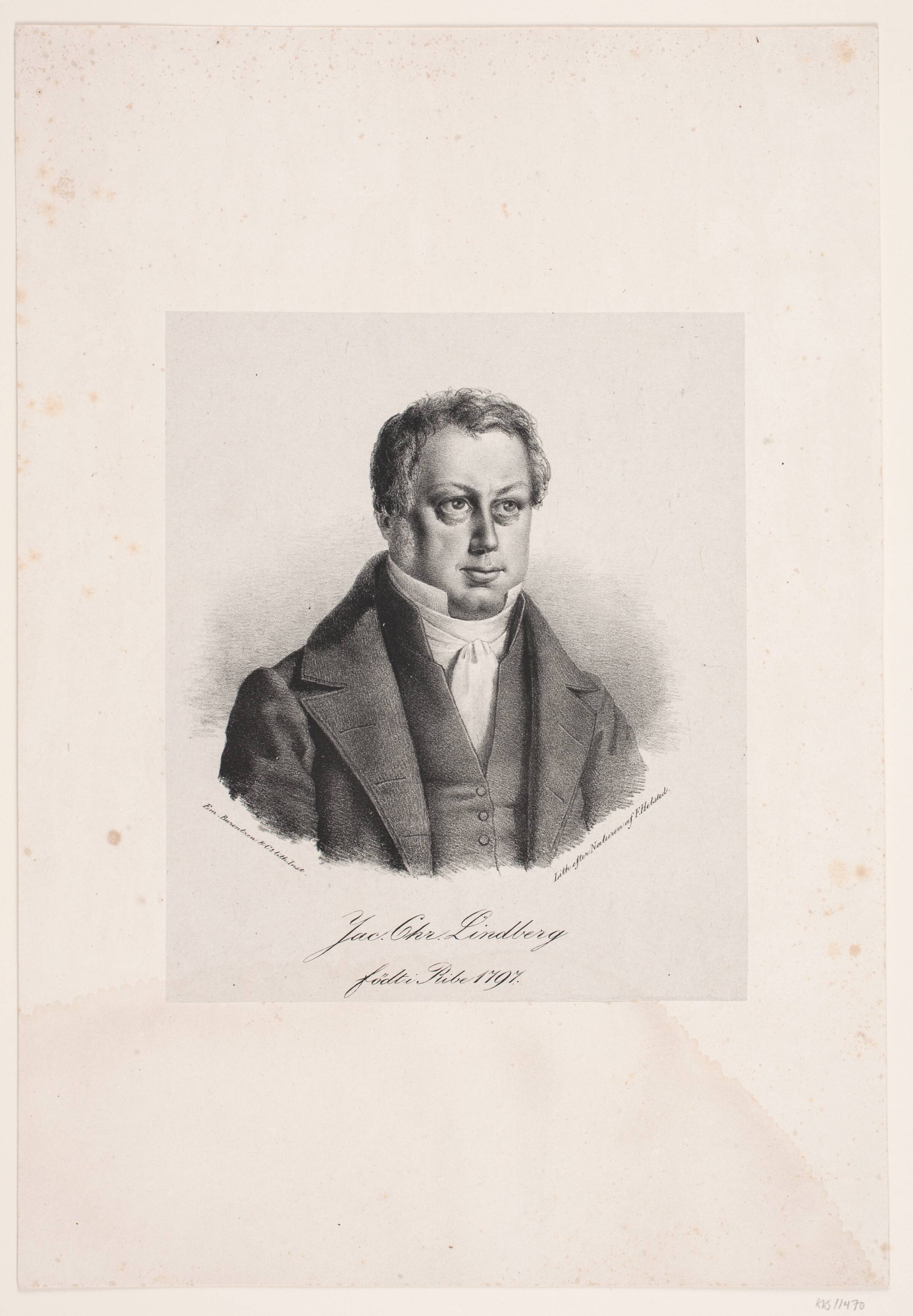 J. C Lindberg, Frederik Ferdinand Helsted, 1838