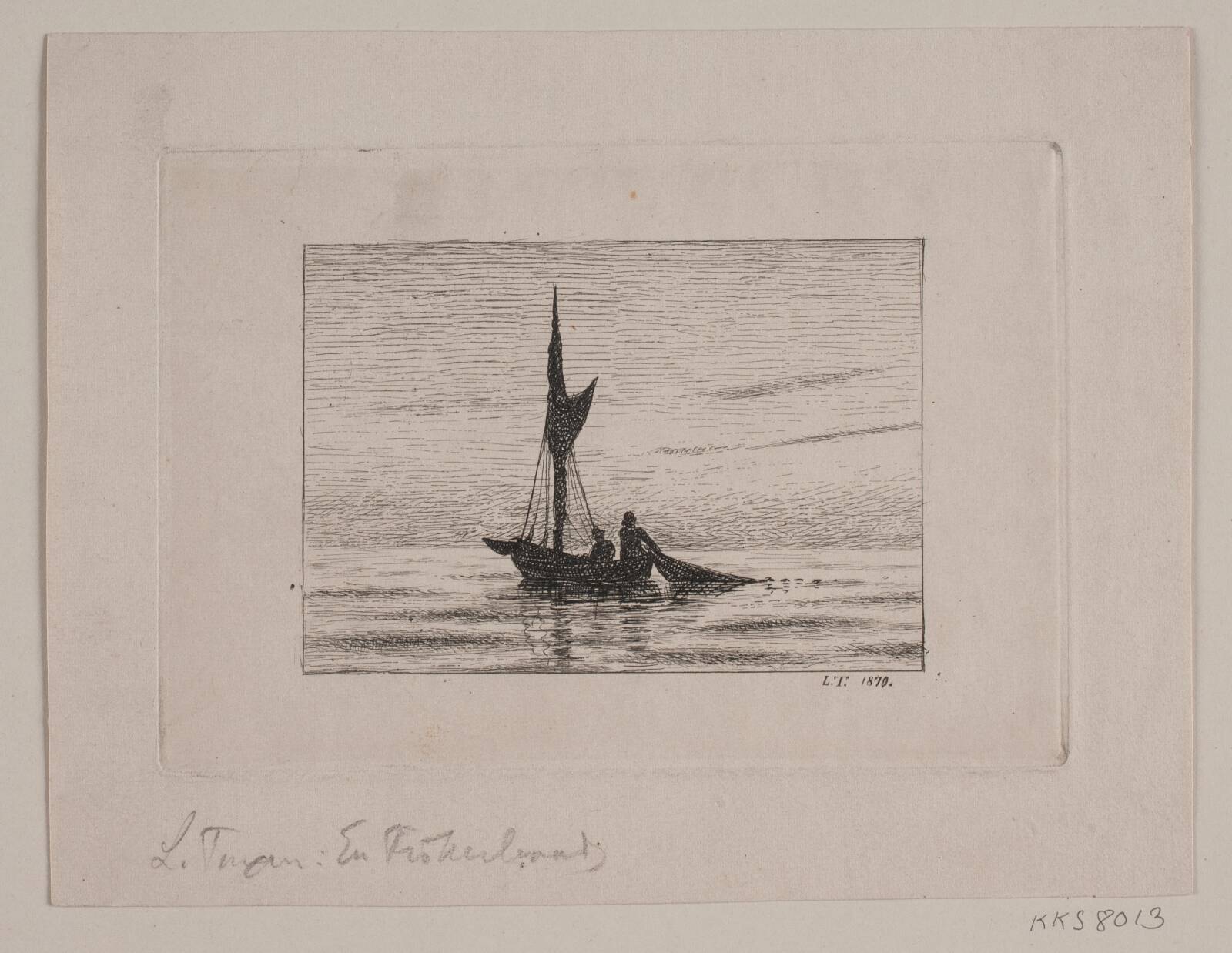 En fiskerbåd, Laurits Tuxen, 1870