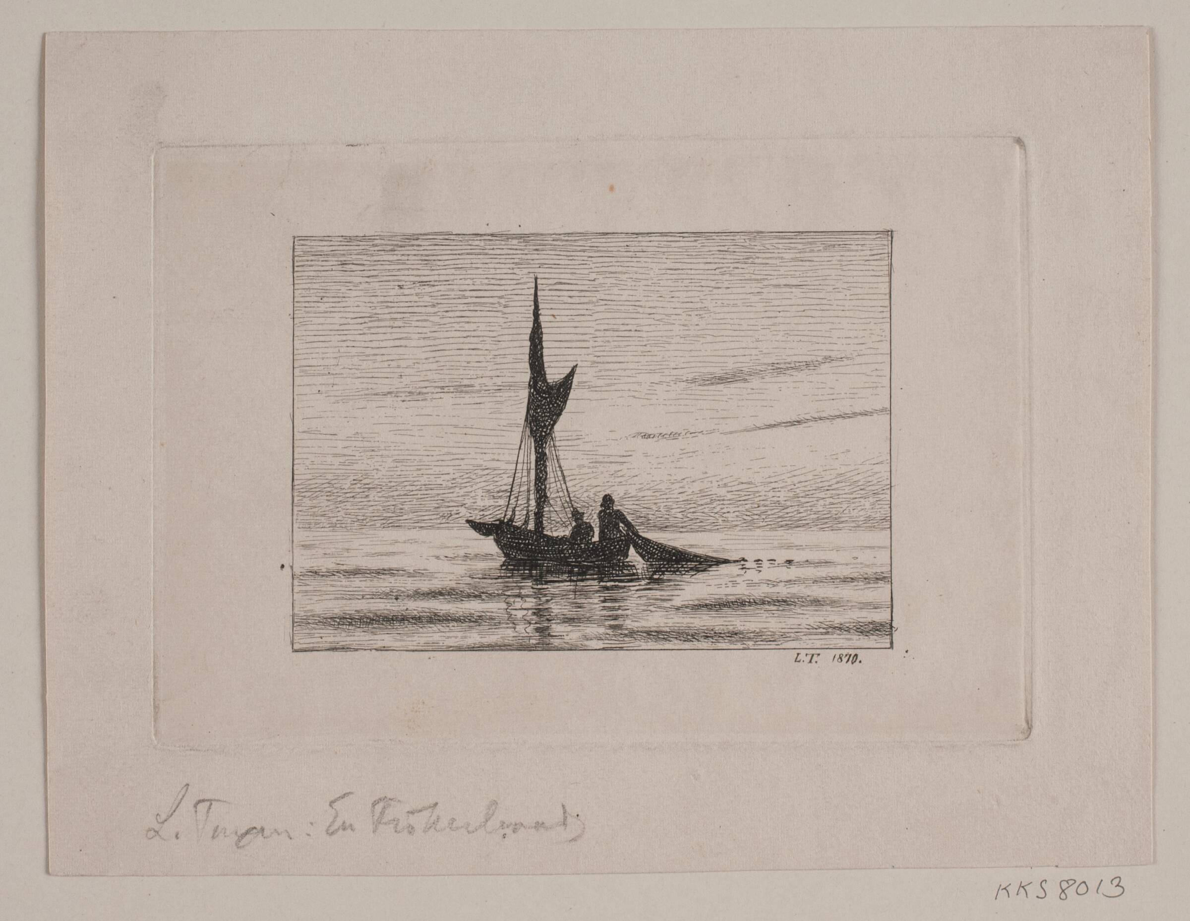 En fiskerbåd, Laurits Tuxen, 1870