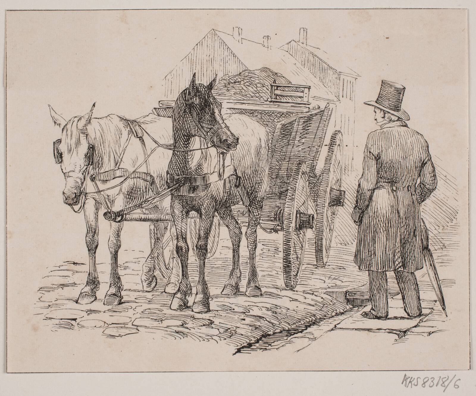 Skraldemandshesten, Adolph Kittendorff, 1845