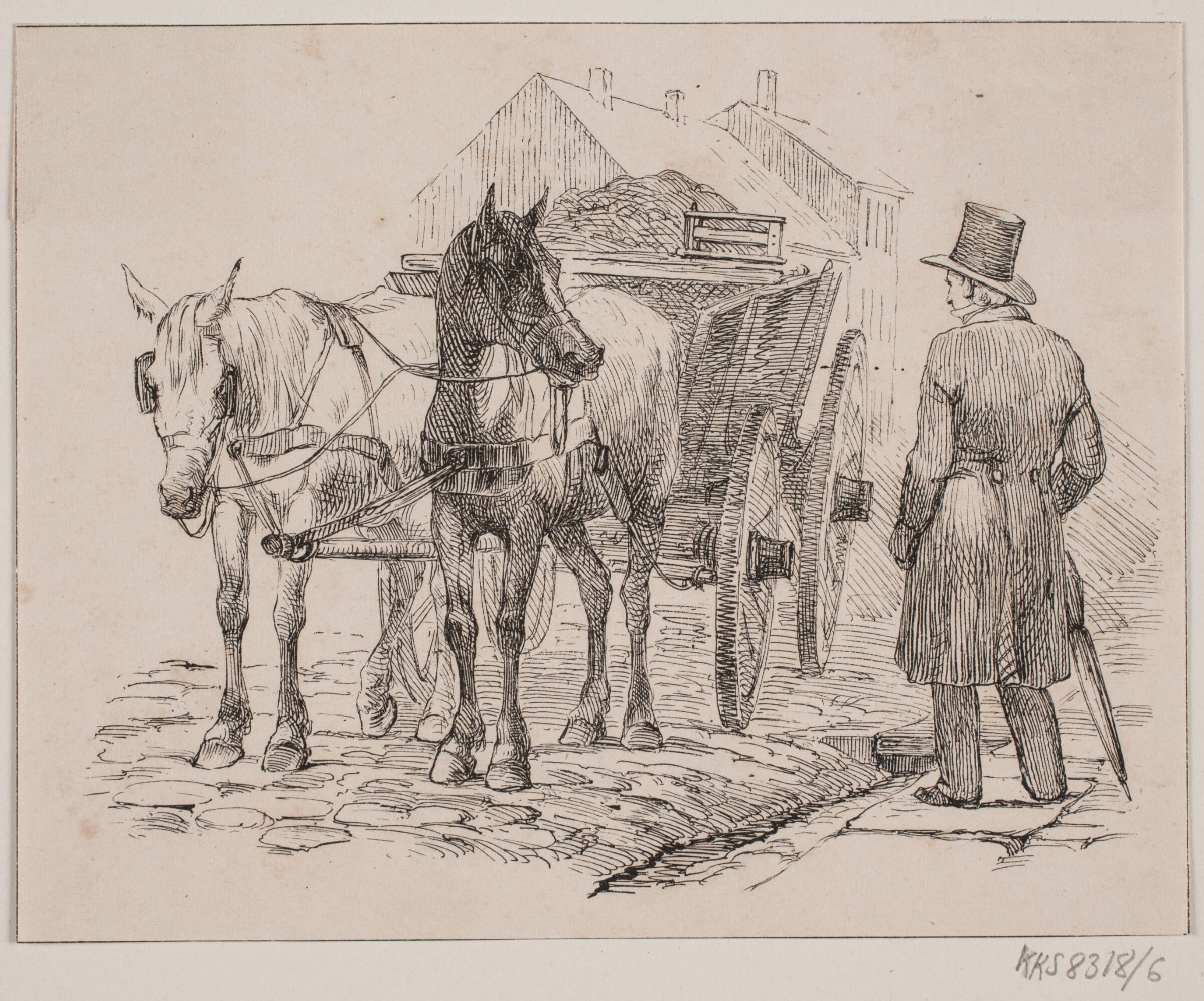 Skraldemandshesten, Adolph Kittendorff, 1845