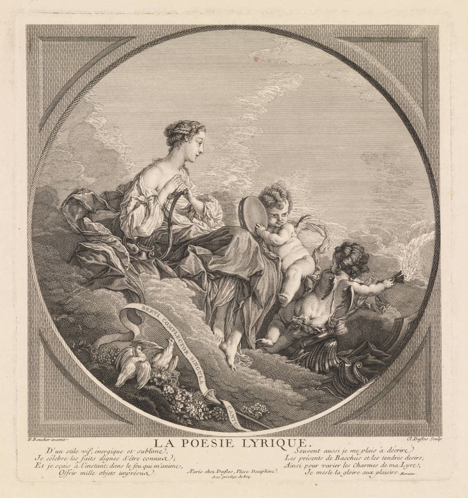 Den lyriske poesi, Claude-Augustin Duflos, 1750-1759