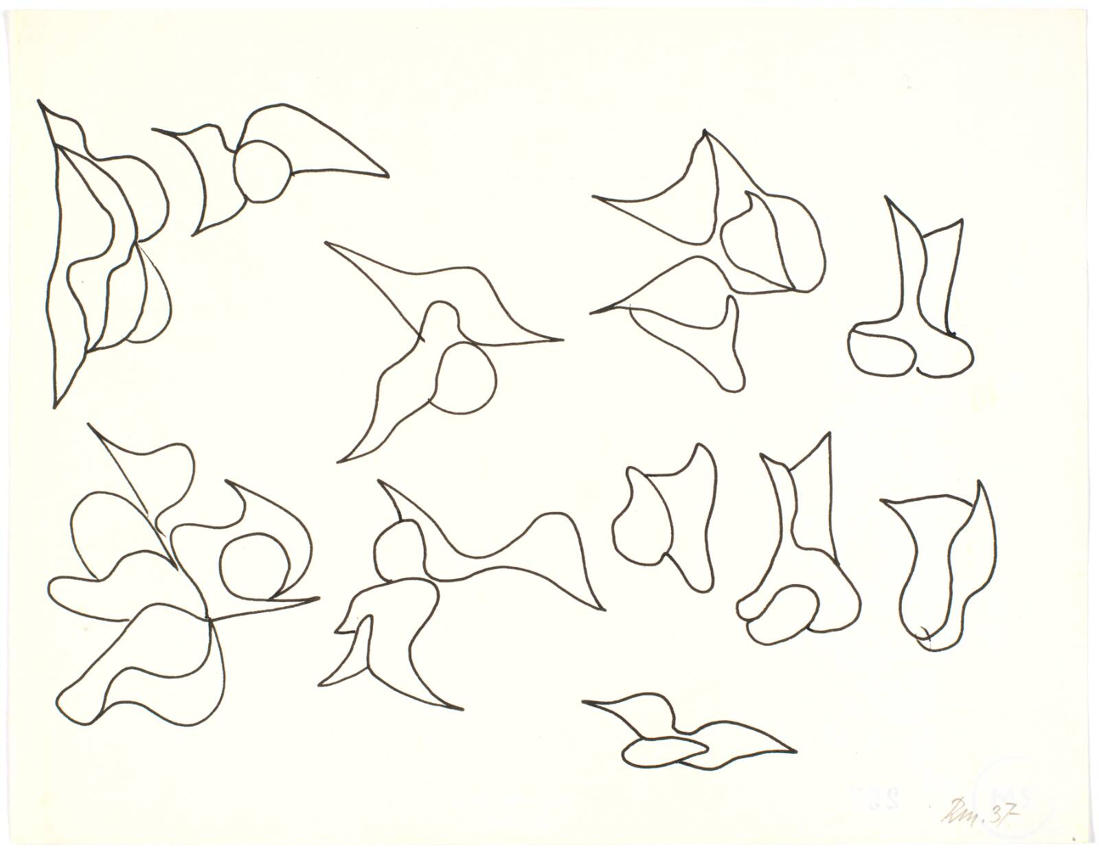 Biomorfe figurationer, Richard Mortensen, 1938-1940