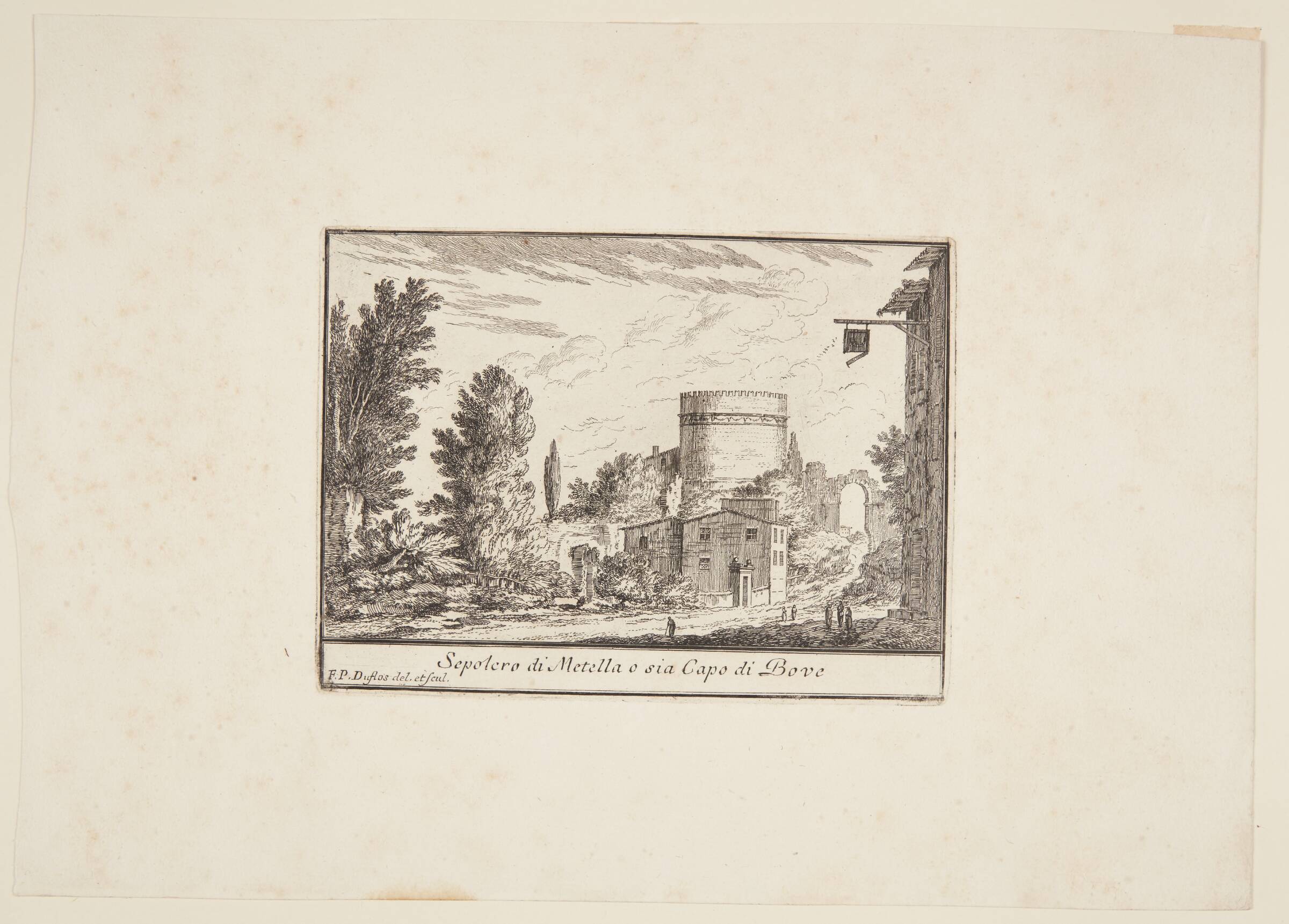 Sepolcro di Metella o sia Capo di Bove, Philothée-Francois Duflos, 1748-1751