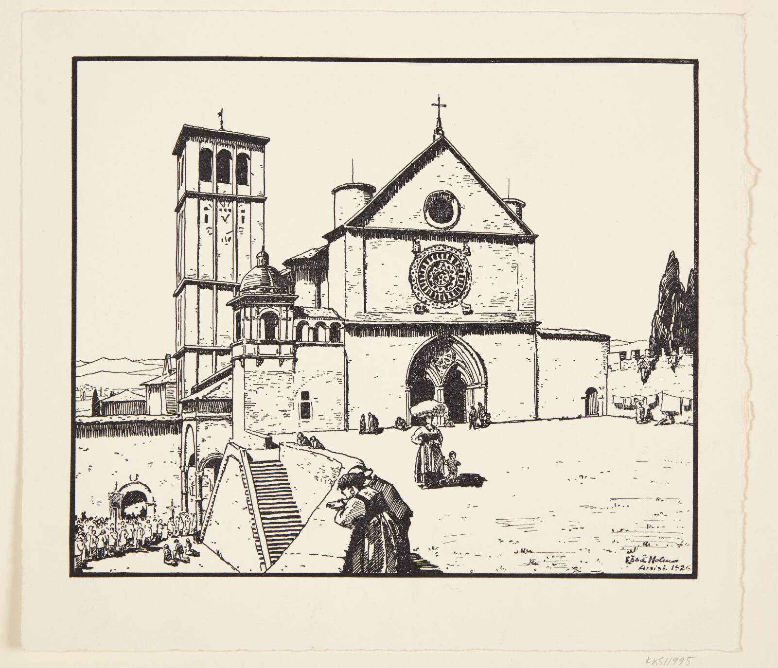 Kirke i Assisi, Ebba Holm, 1926