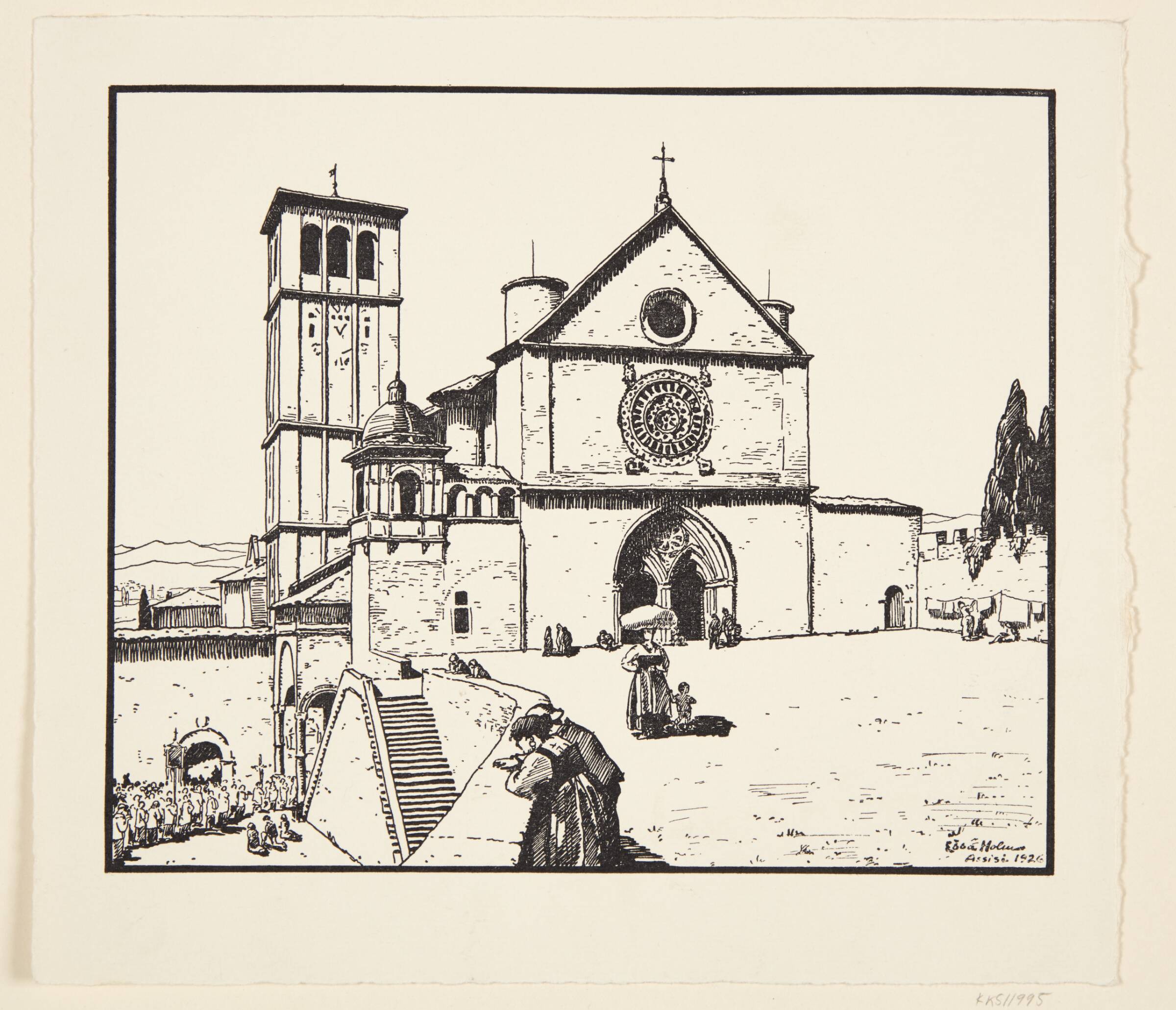 Kirke i Assisi, Ebba Holm, 1926