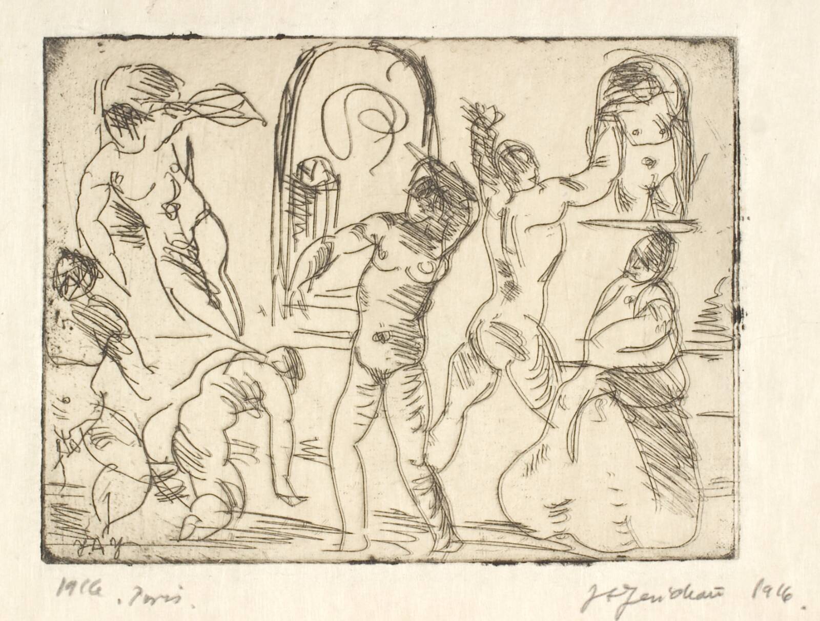 Komposition, J.A. Jerichau, 1916