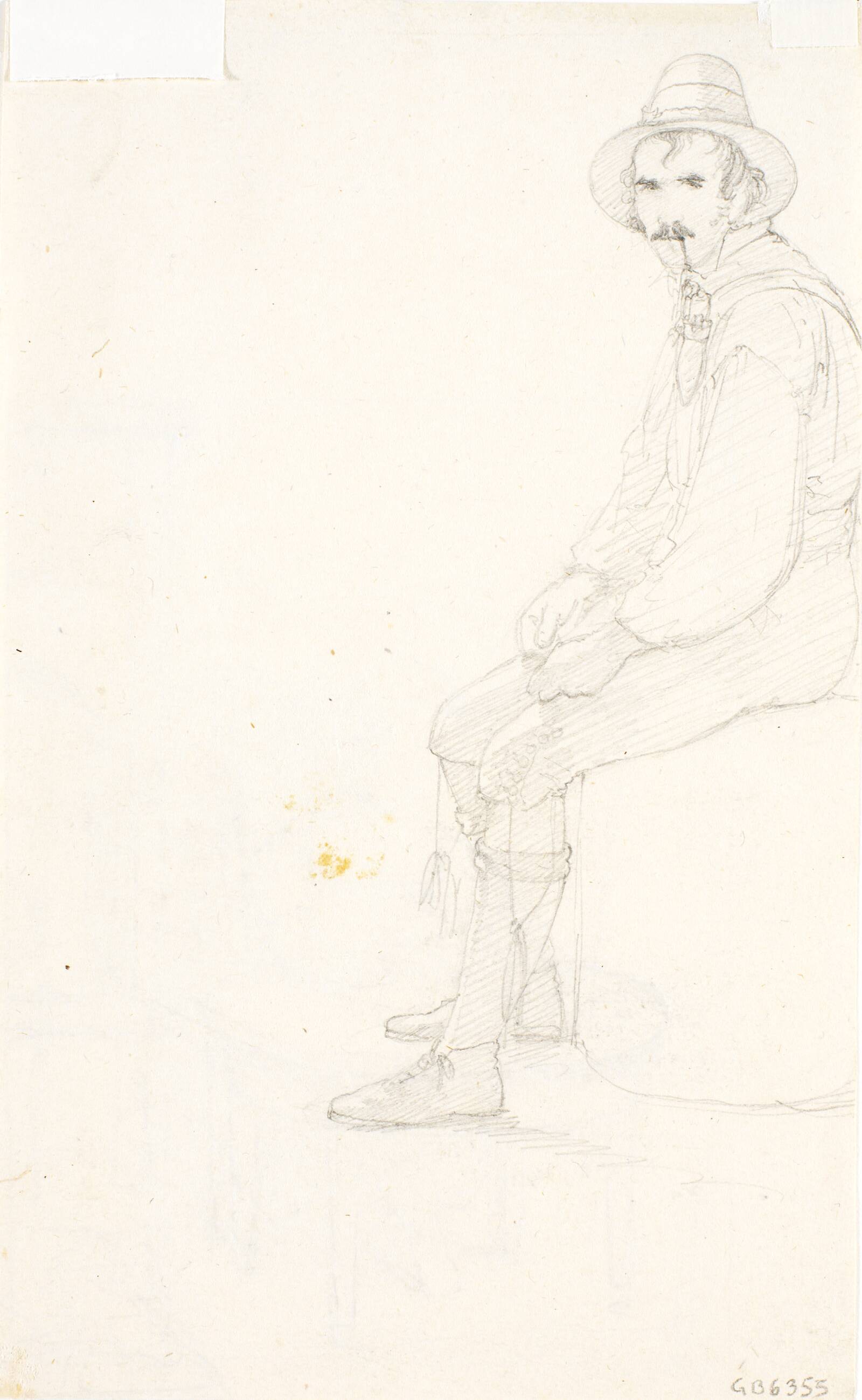 Siddende tyroler, Wilhelm Bendz, 1831-1832