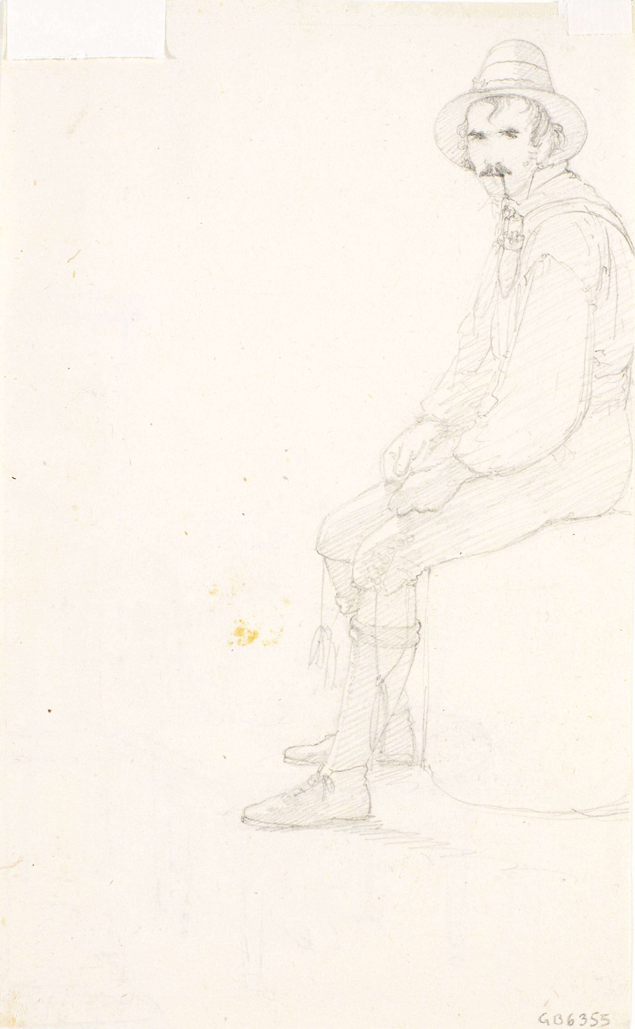 Siddende tyroler, Wilhelm Bendz, 1831-1832