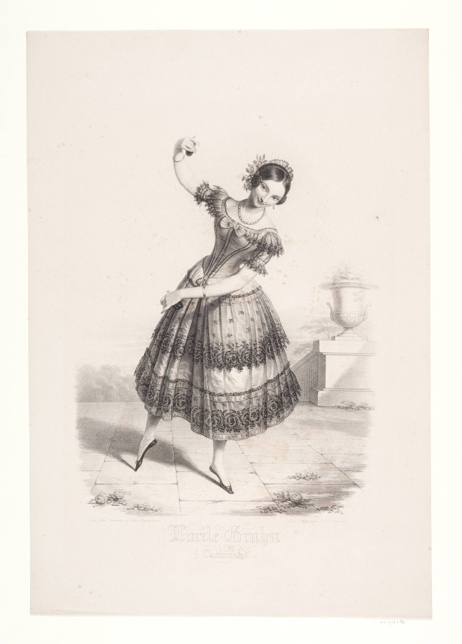 Lucile Grahn i Cachucha, Emil Ditlev Bærentzen, 1839