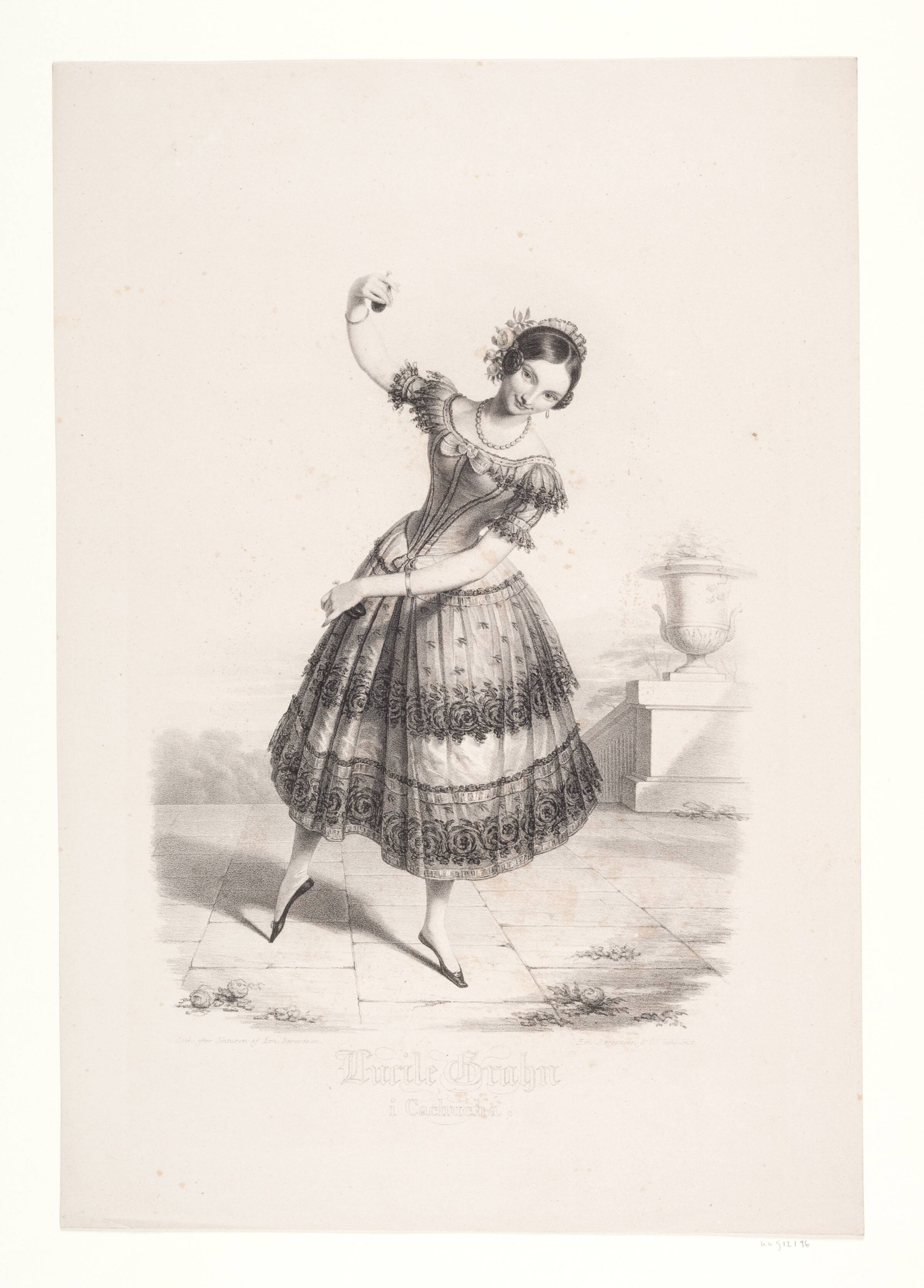 Lucile Grahn i Cachucha, Emil Ditlev Bærentzen, 1839