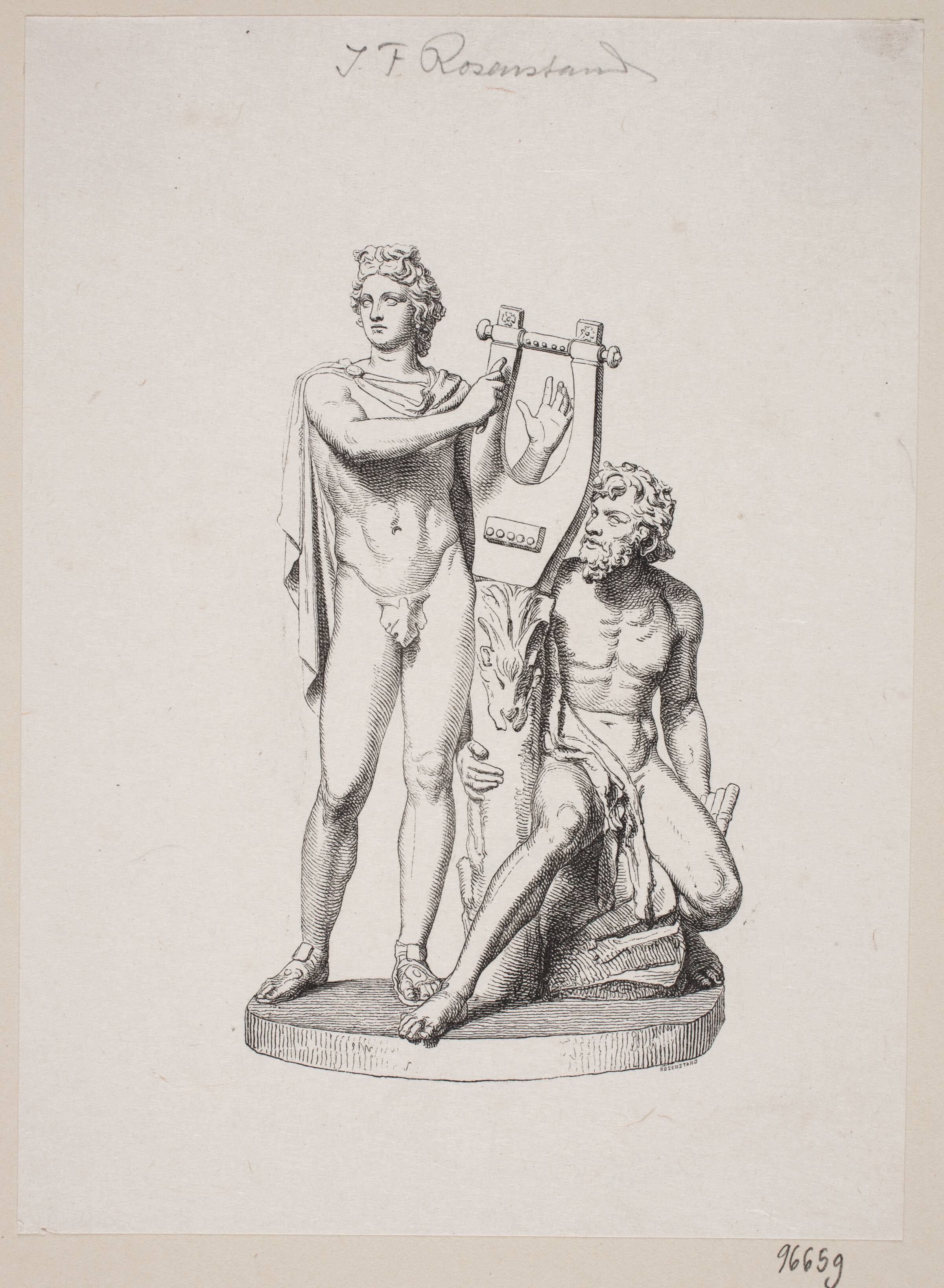 Apollo og Marsyas, Johan Frederik Rosenstand, 1820-1887