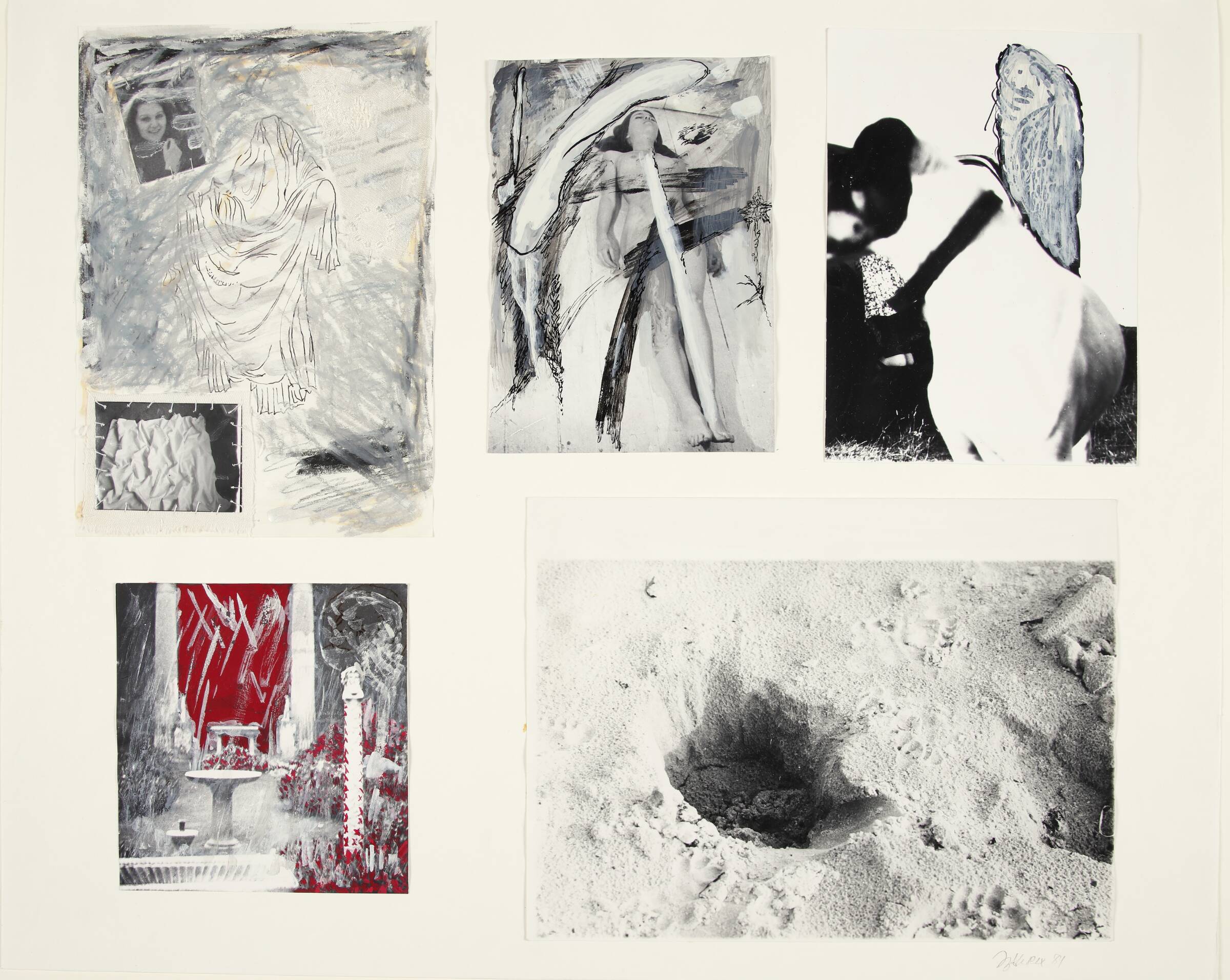 Fem bearbejdede fotos, Jytte Rex, 1984