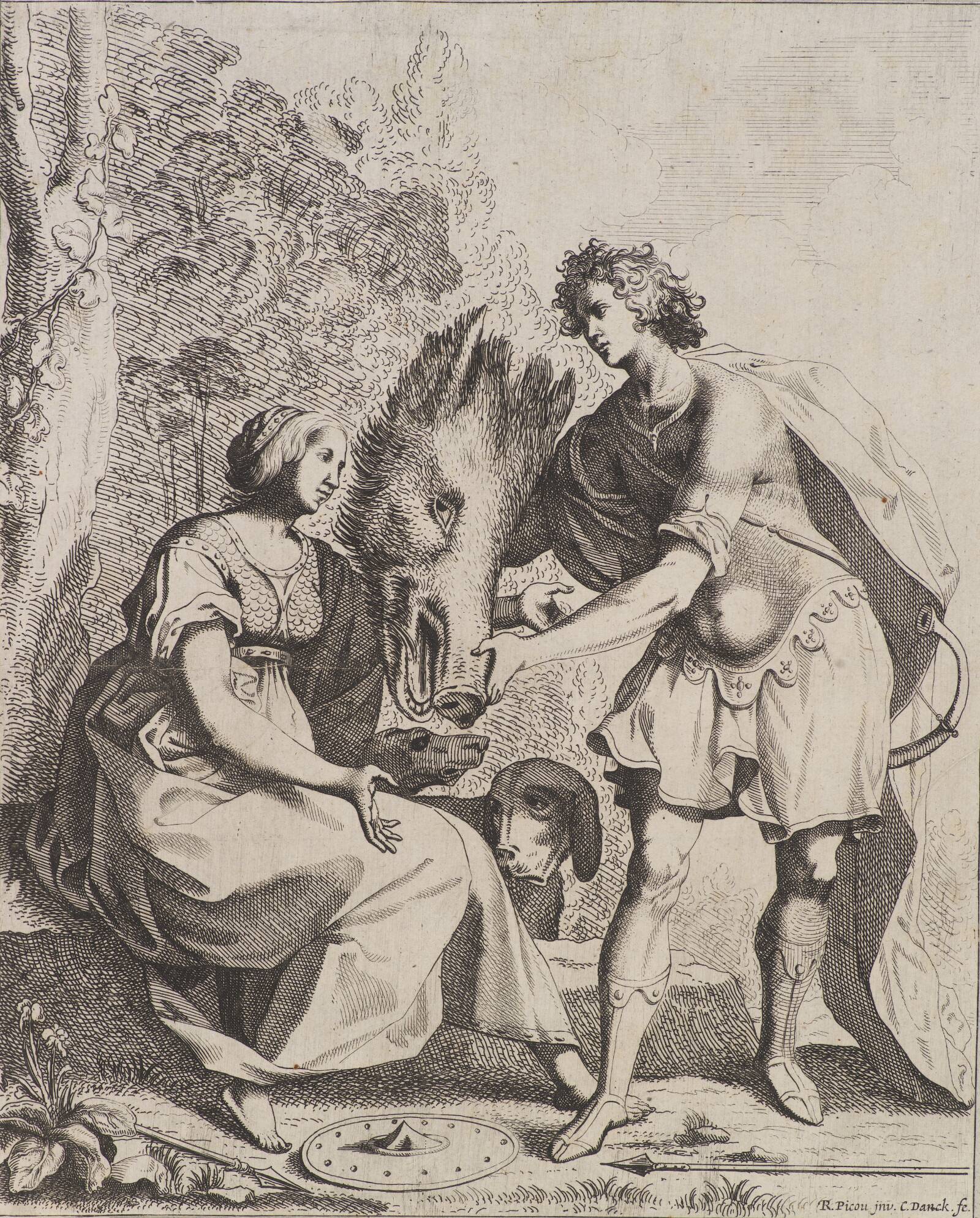 Meleager og Atalanta, Cornelis Danckerts I, 1603-1656