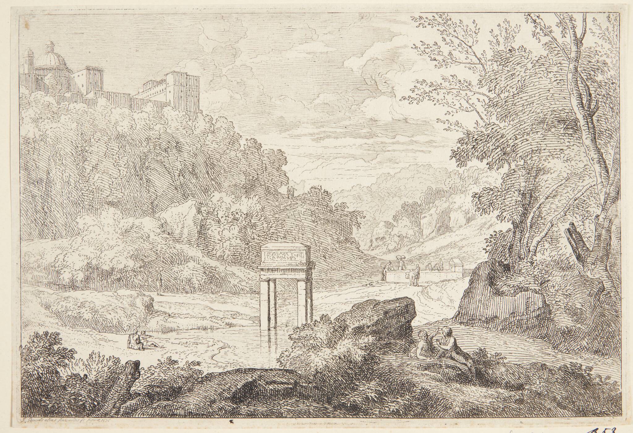 Gravmæle i en dam
