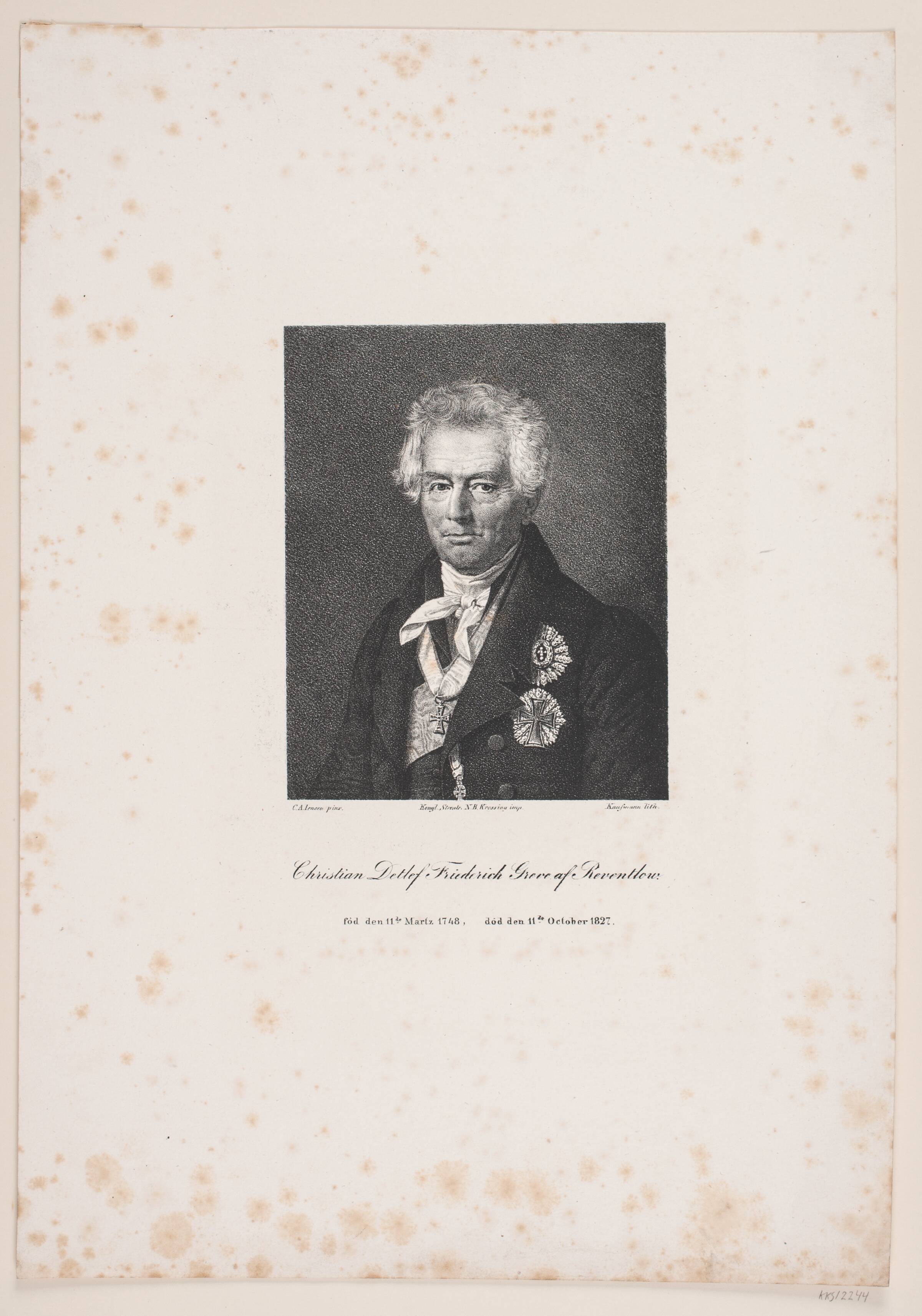 C. D. F. Reventlov, Asmus Kaufmann, 1836