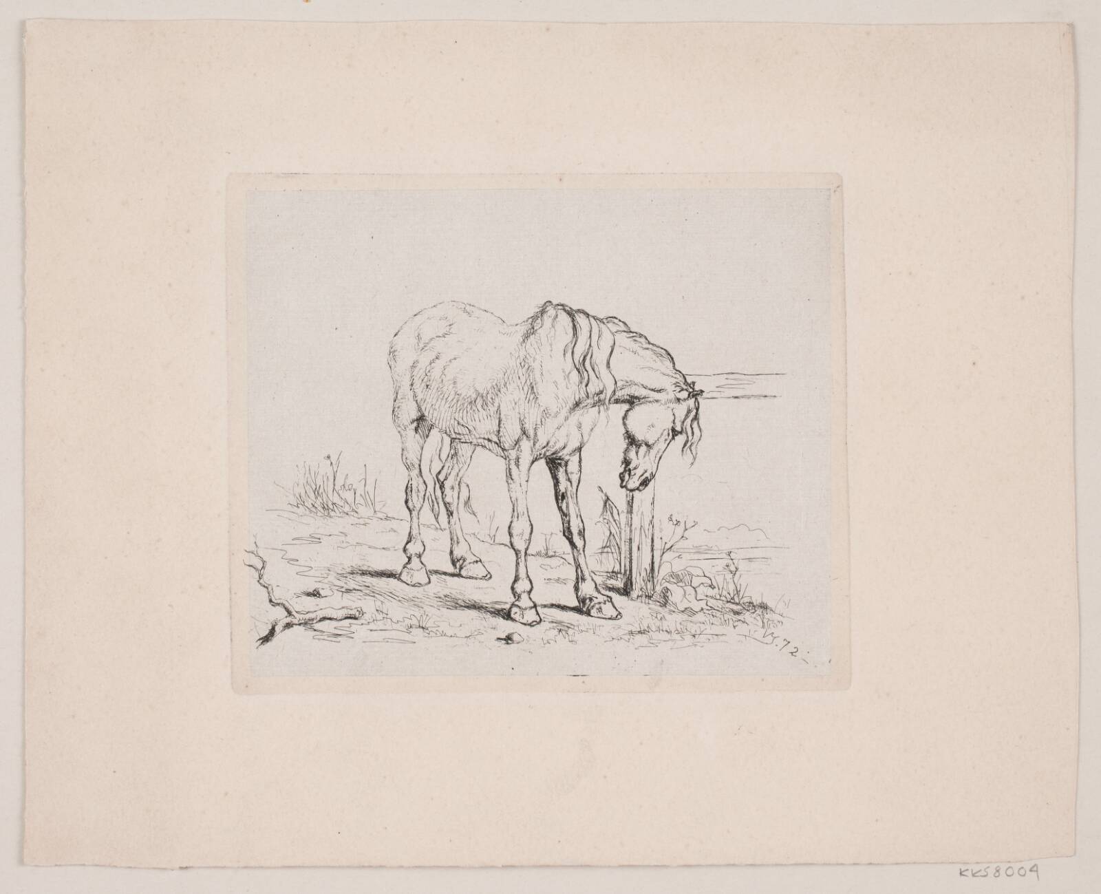 En gammel hest, Valdemar Irminger, 1872