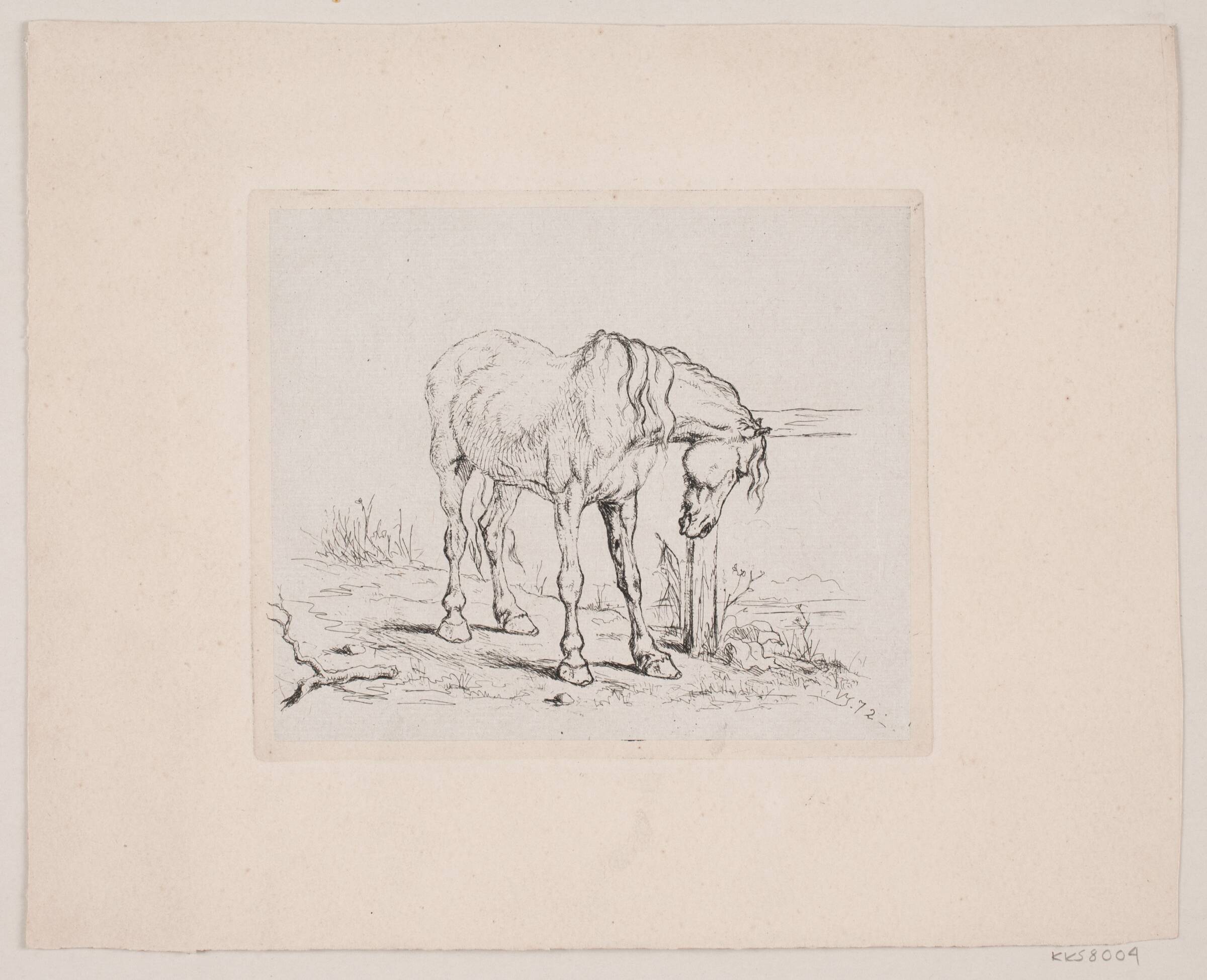 En gammel hest, Valdemar Irminger, 1872