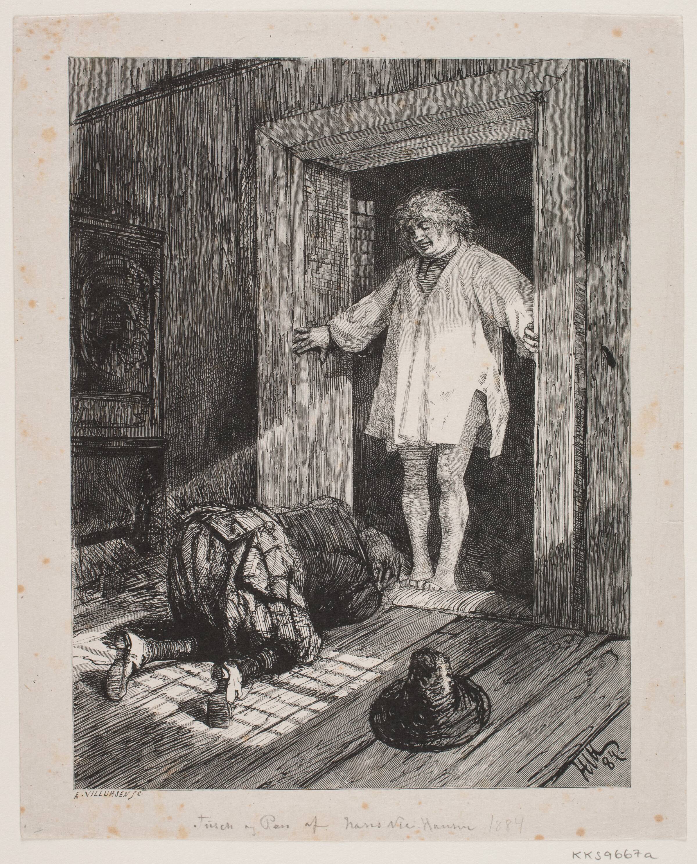 Illustration til Holberg: "Peder Paars", Emil Villumsen, 1885