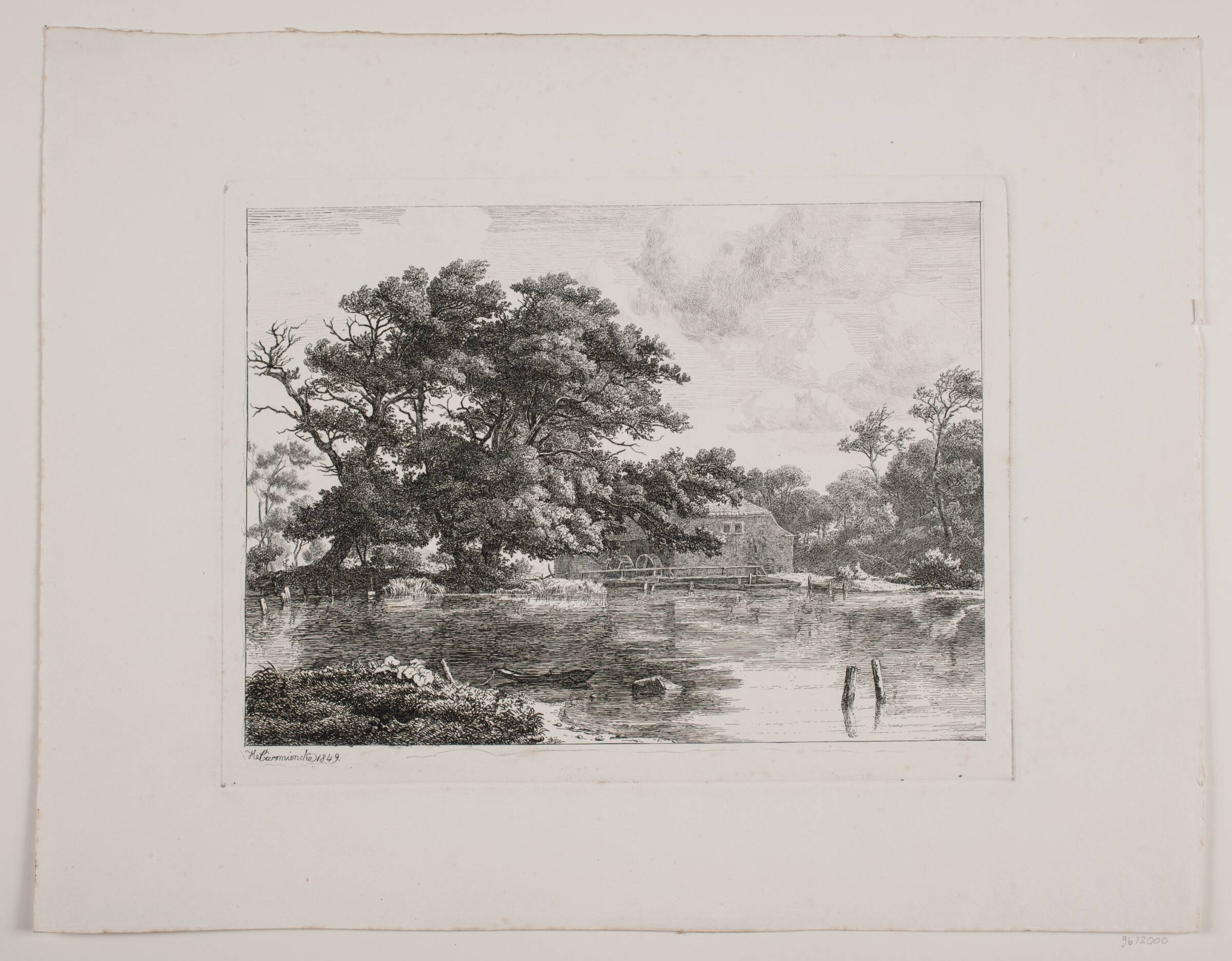 Silkeborg Mølle, Hermann Carmiencke, 1849