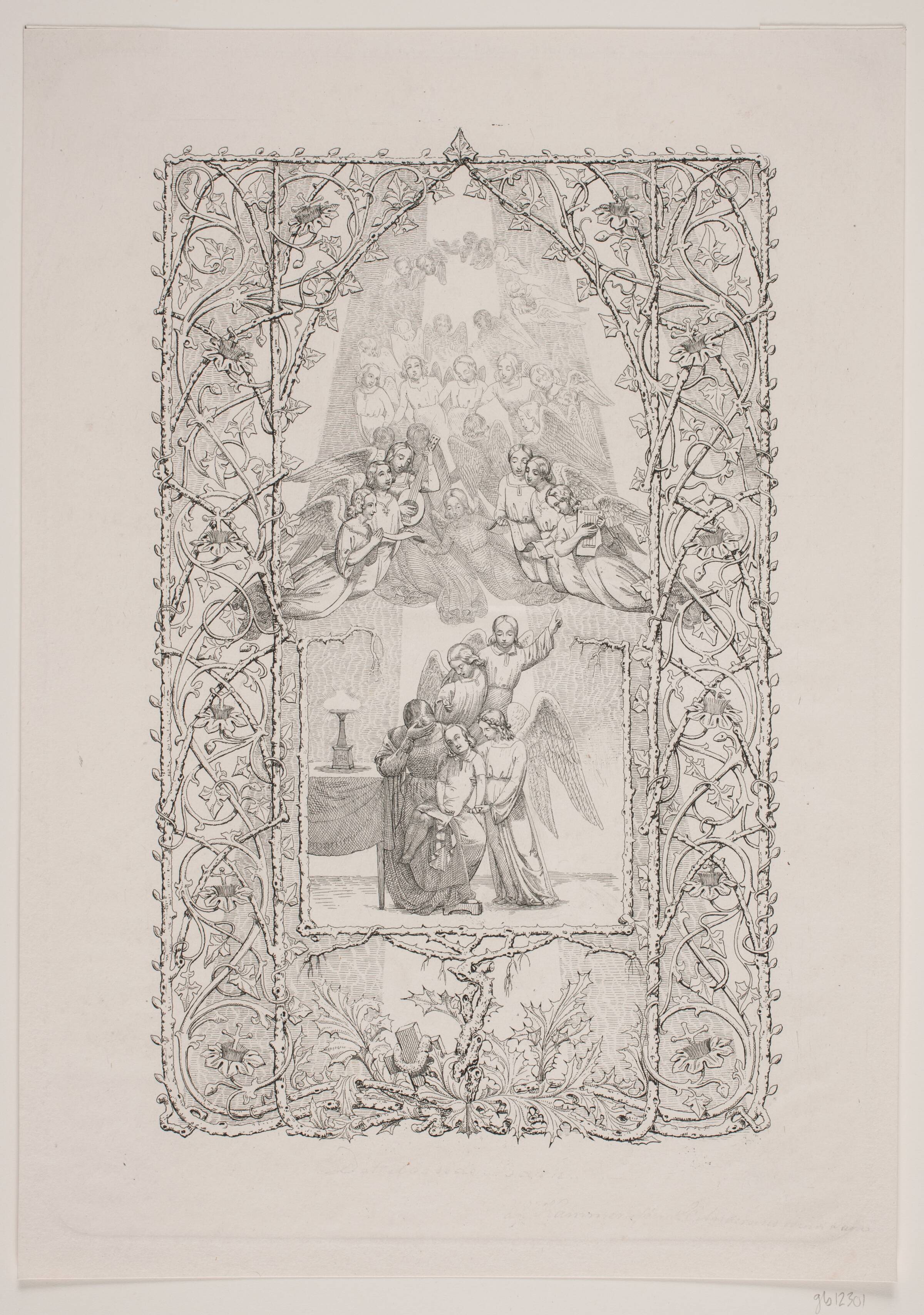 Illustration til H. C. Andersen "Det døende Barn", H.J. Hammer, 1815-1882