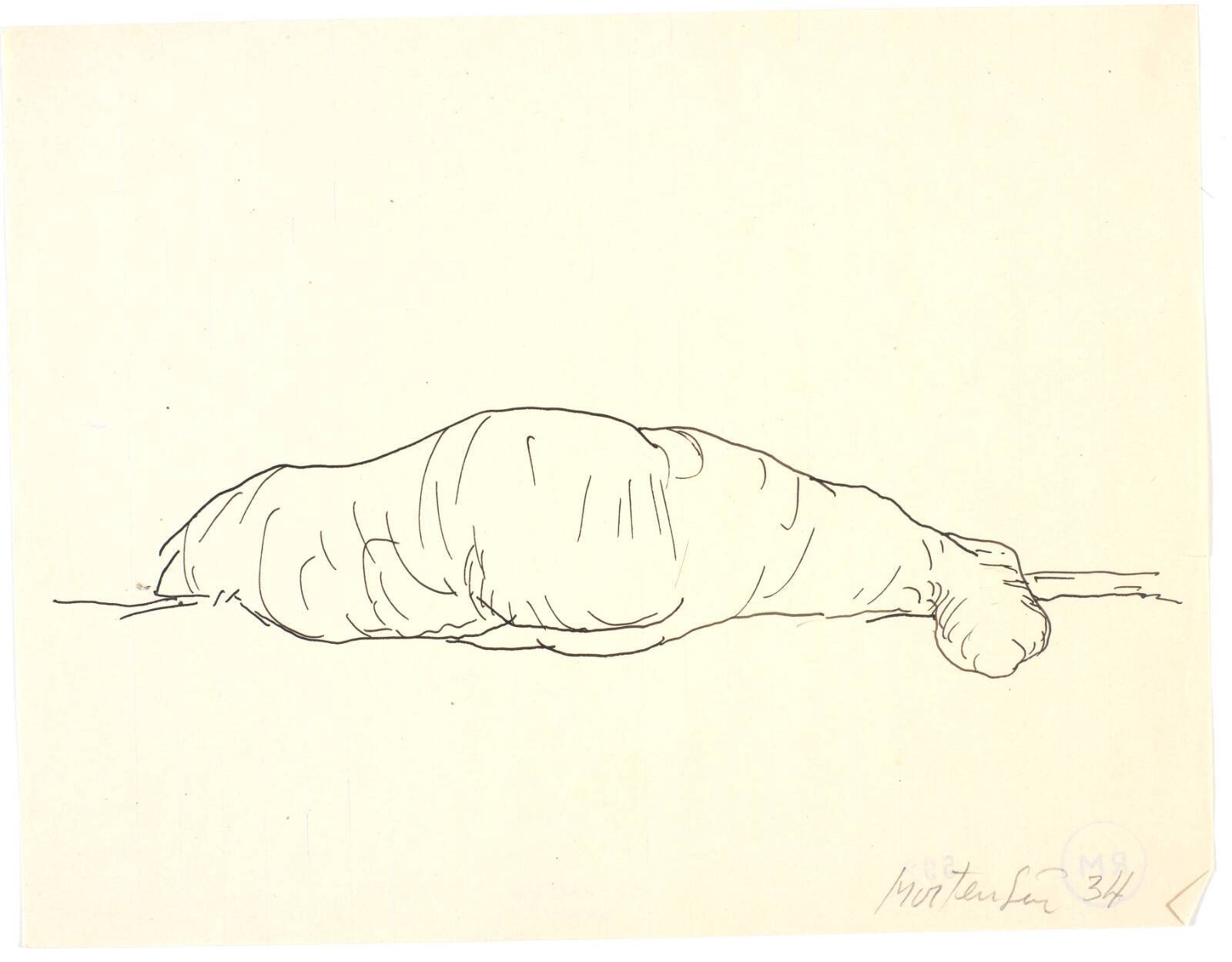 Liggende kvindelig figuration, Richard Mortensen, 1933-1935