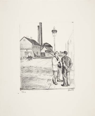 Mand og kone ved et bord, Jane Muus, 1945