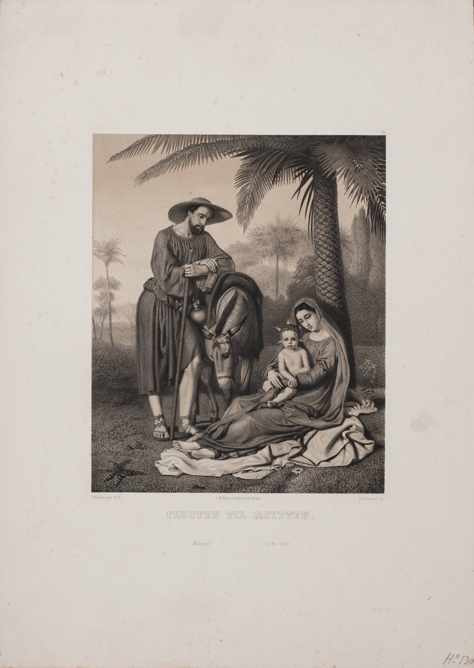 Flugten til Egypten, Adolph Kittendorff, 1880-1889