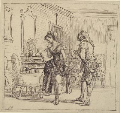 Rosina giver Figaro brevet til grev Almaviva (Barberen i Sevilla)