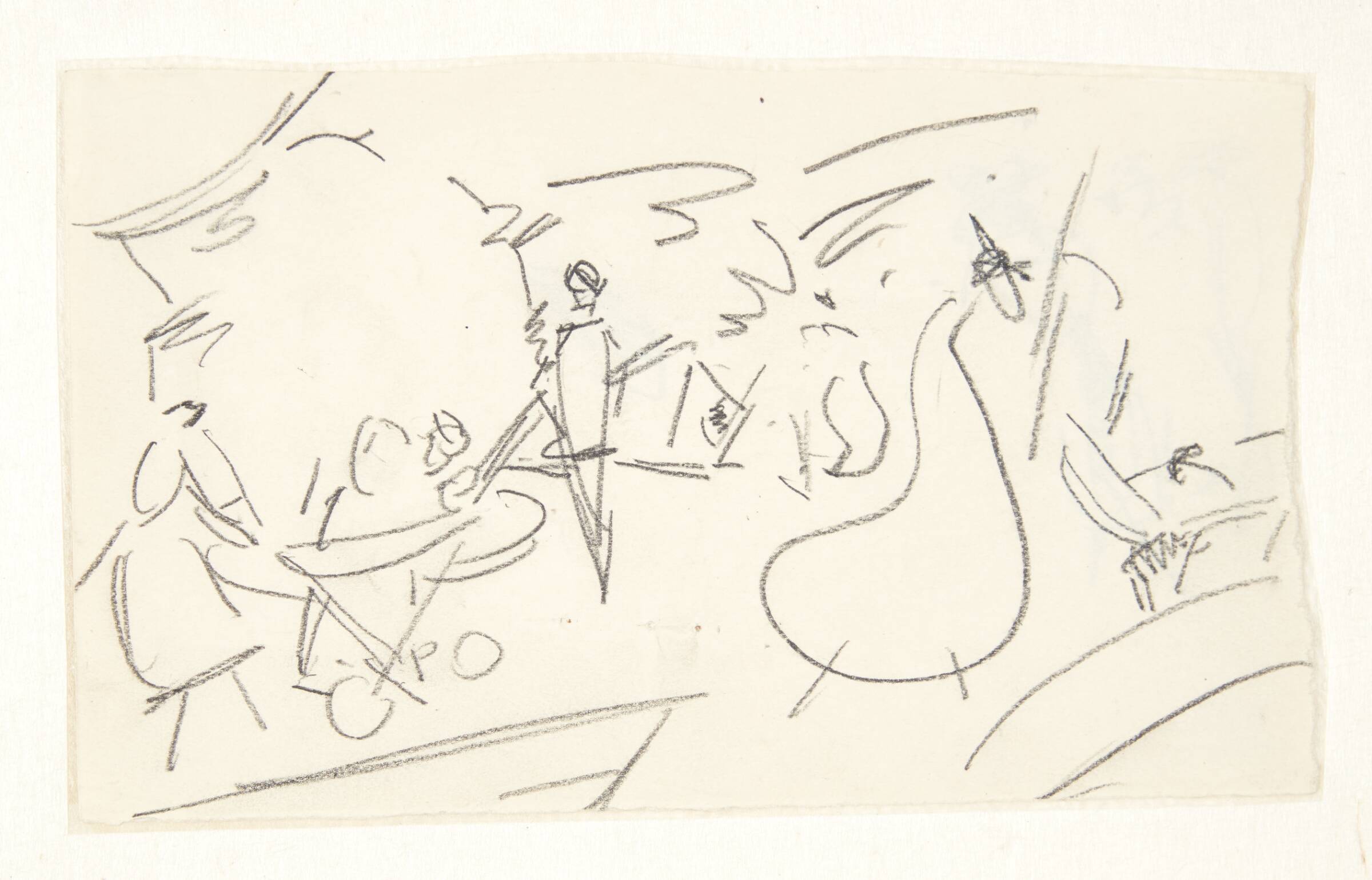 Kompositionsstudie til langelinie-billedet, Edvard Weie, 1923-1927