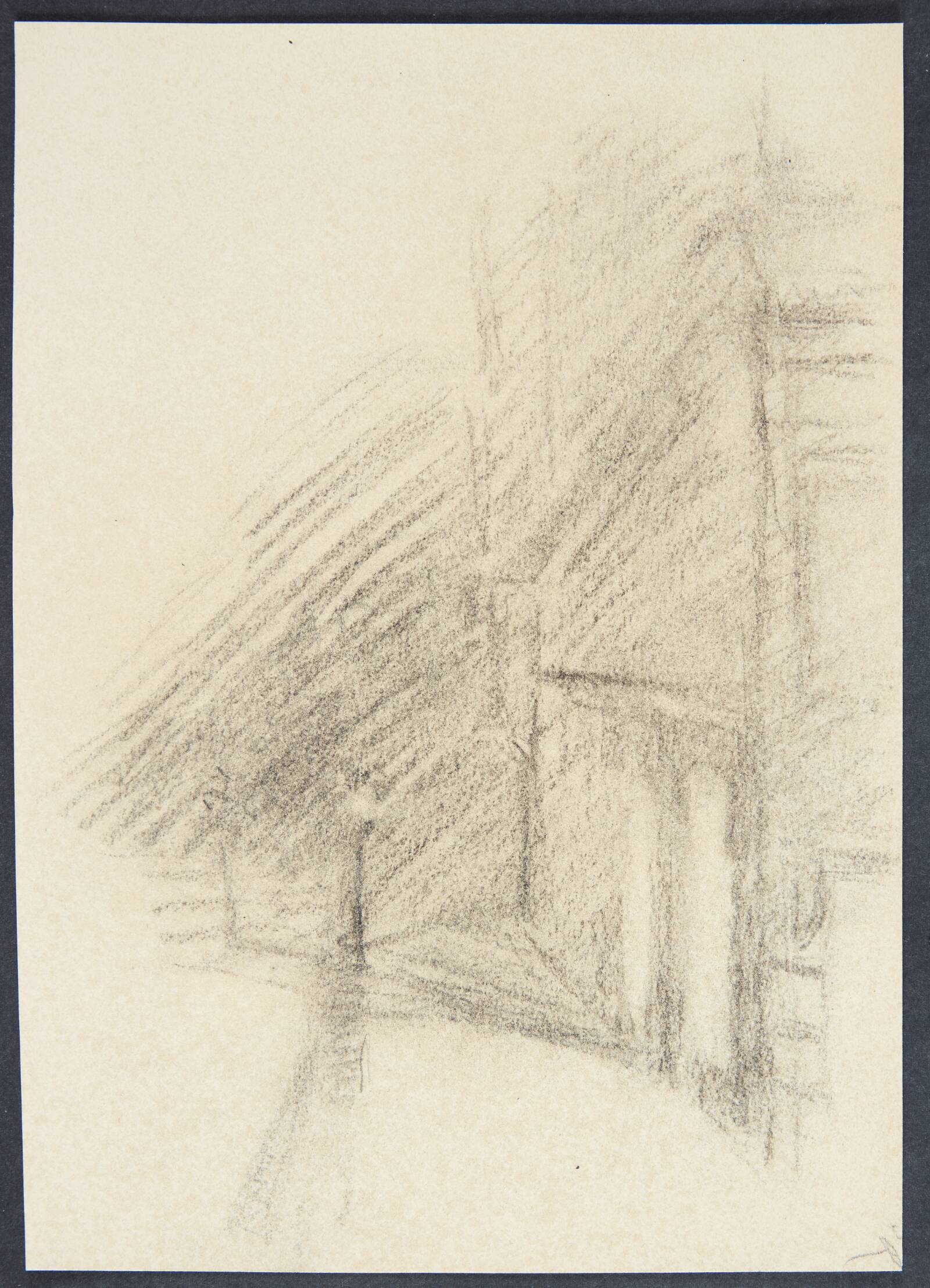 Huse og gadelygte, Albert Gottschalk, 1866-1906