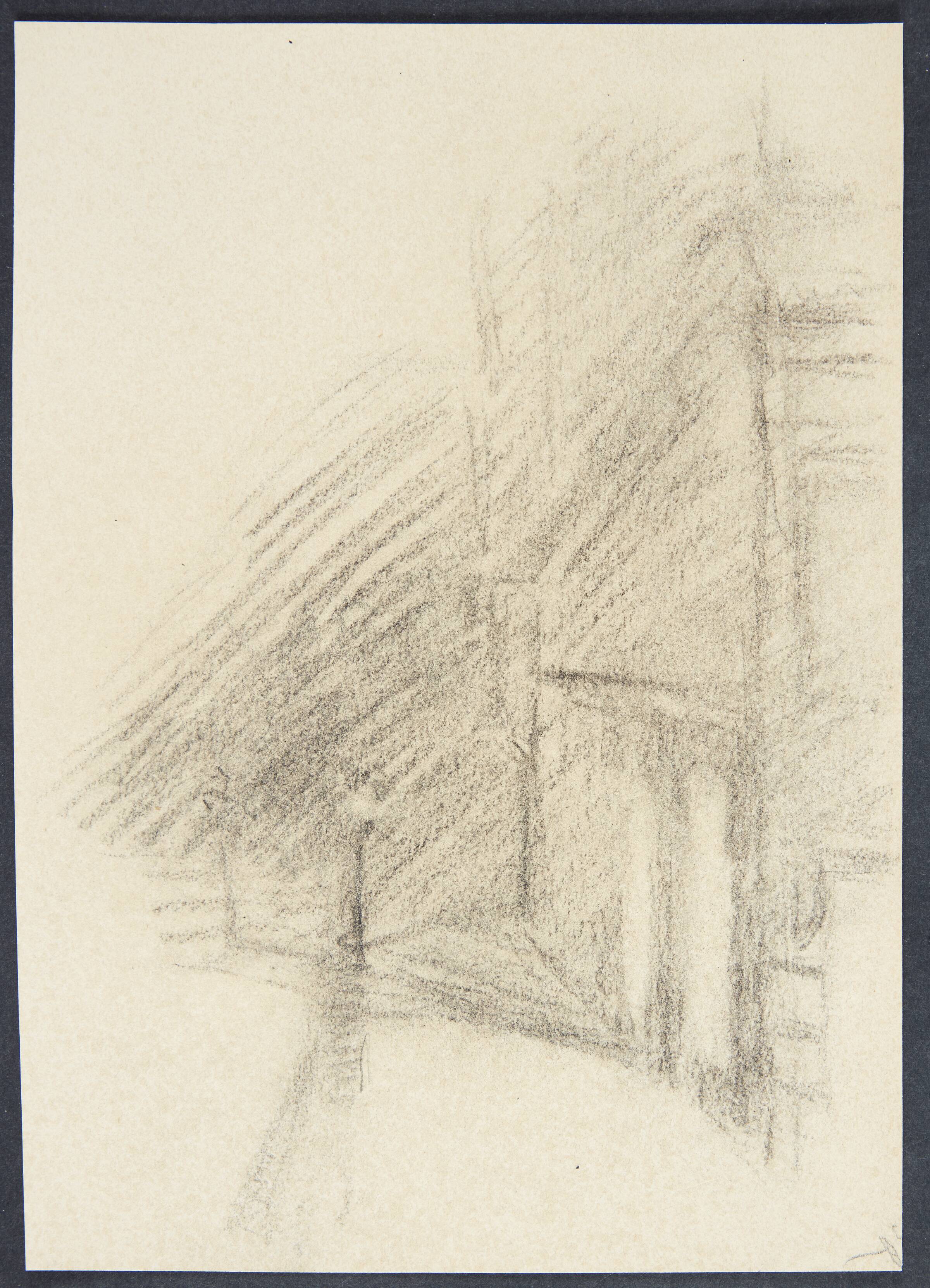 Huse og gadelygte, Albert Gottschalk, 1866-1906
