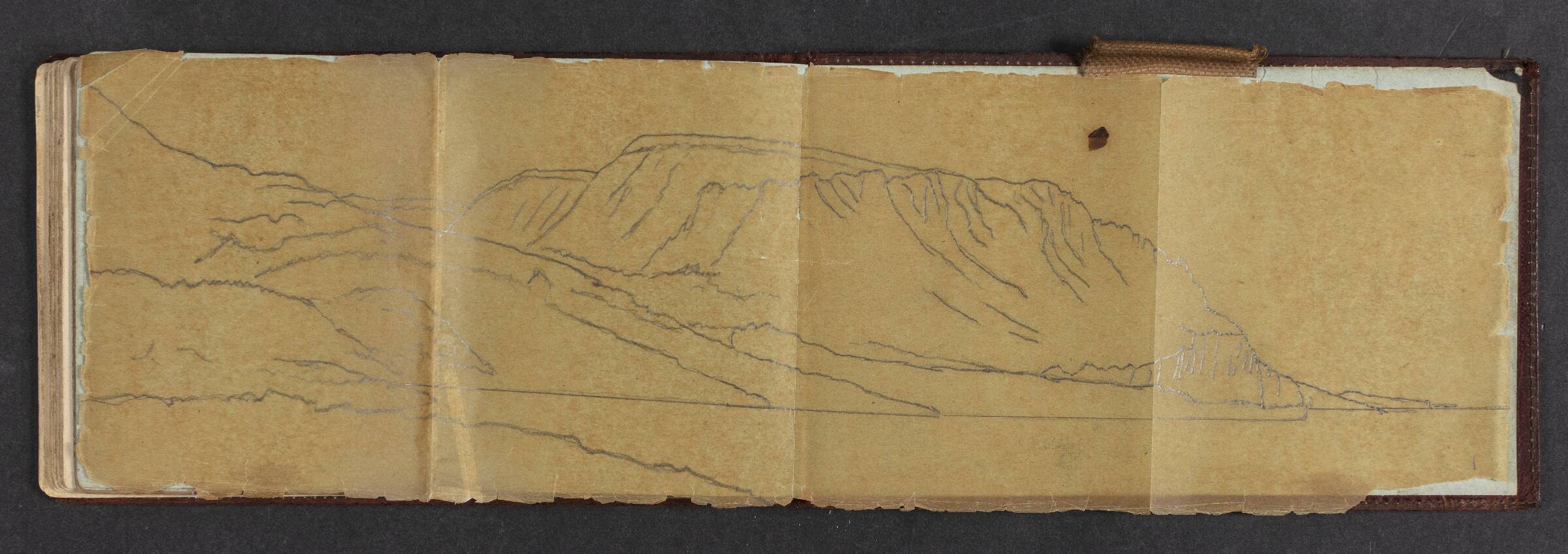 Løsblad. Blyantstegning på pergamentpapir, Lars Møller, 1883
