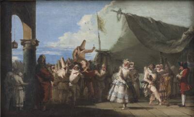 Karnevalscene. Pulcinellas triumf