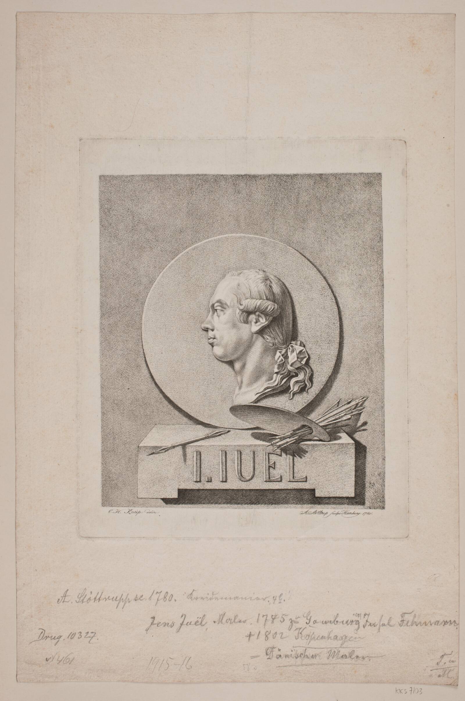 Maleren Jens Juel, Andreas Støttrup, 1780