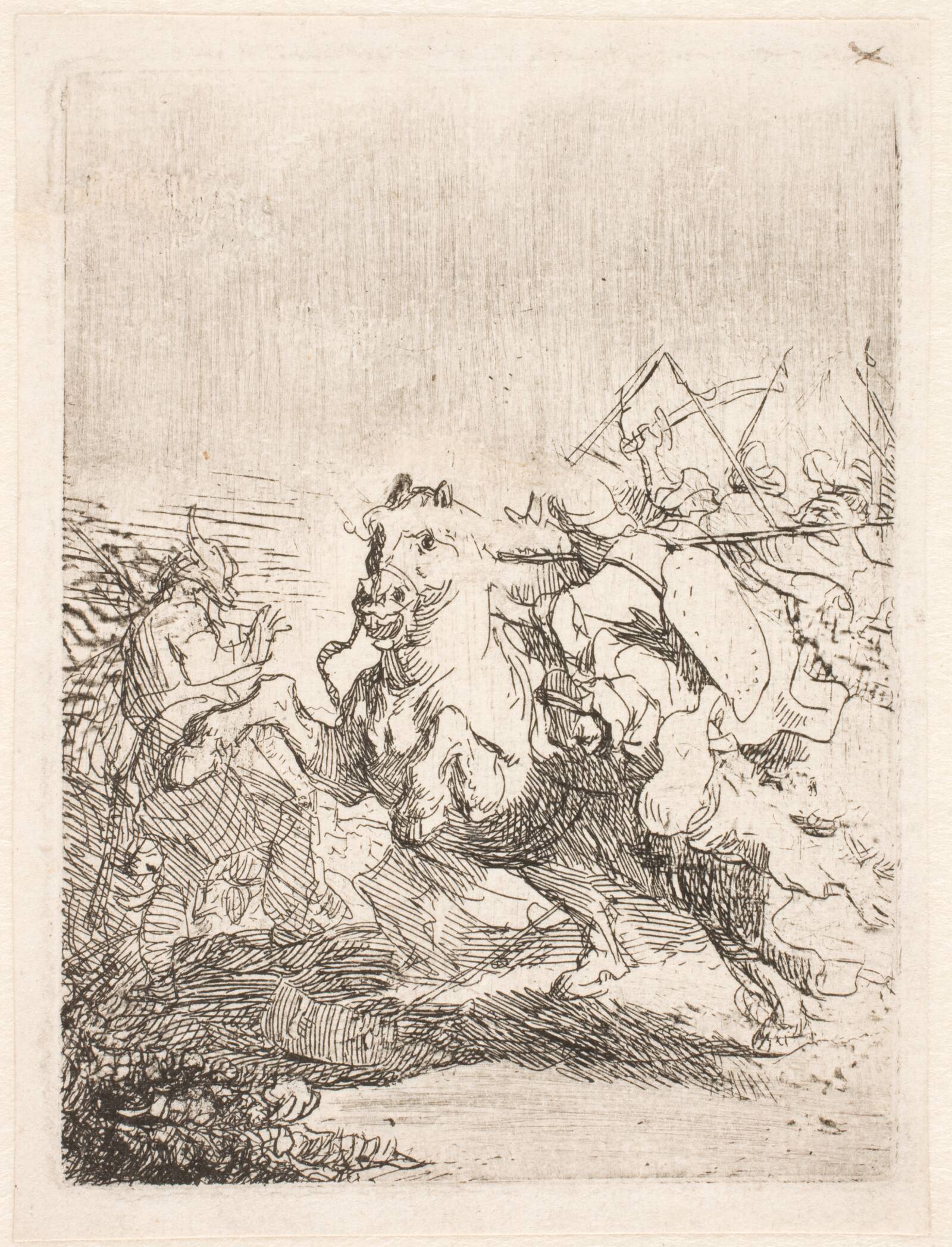 Rytterkamp, Rembrandt van Rijn, 1629