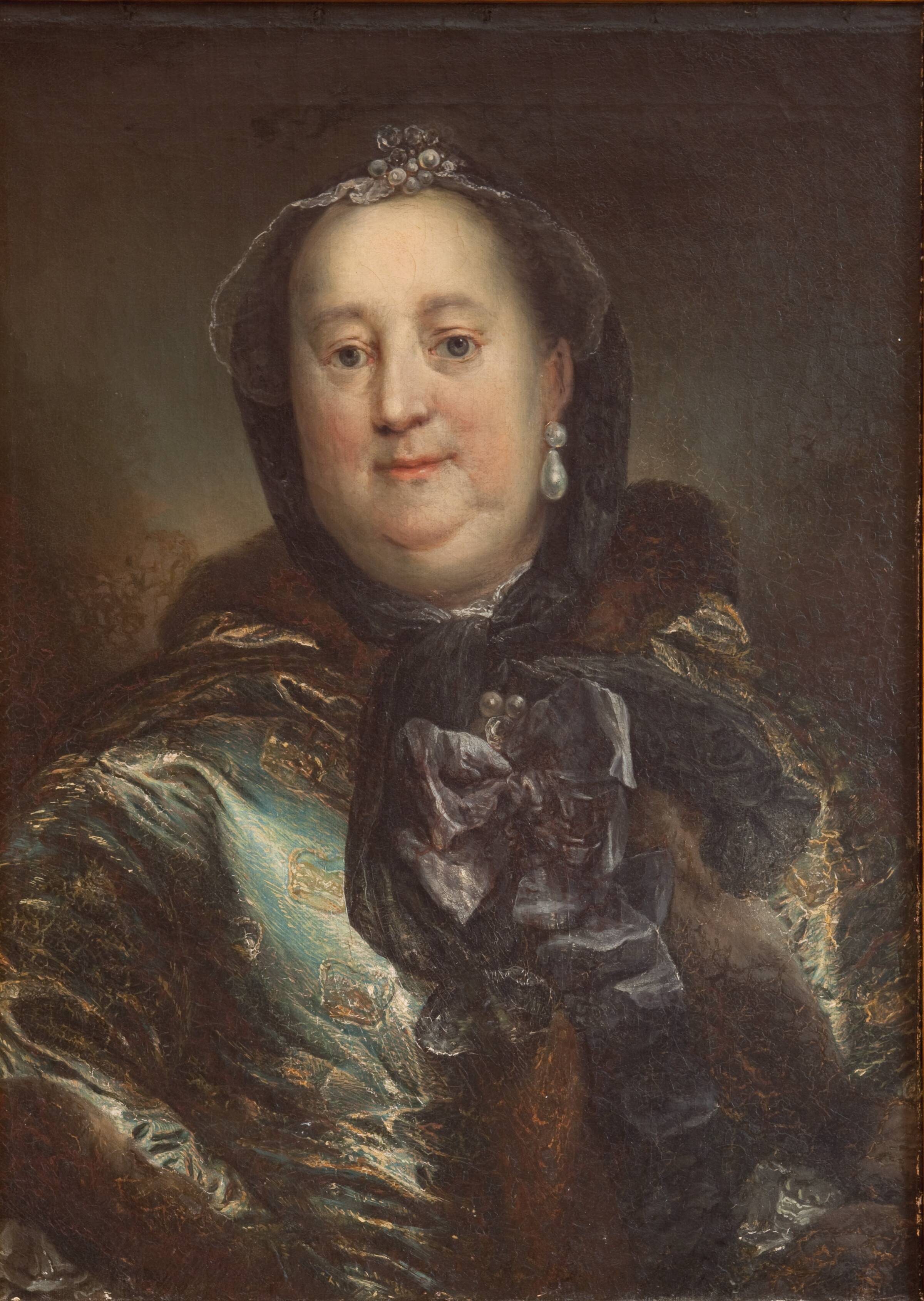 Portræt af hertuginde Antoinette Amalie af Braunschweig-Wolfenbüttel, C.G. Pilo, 1726-1793