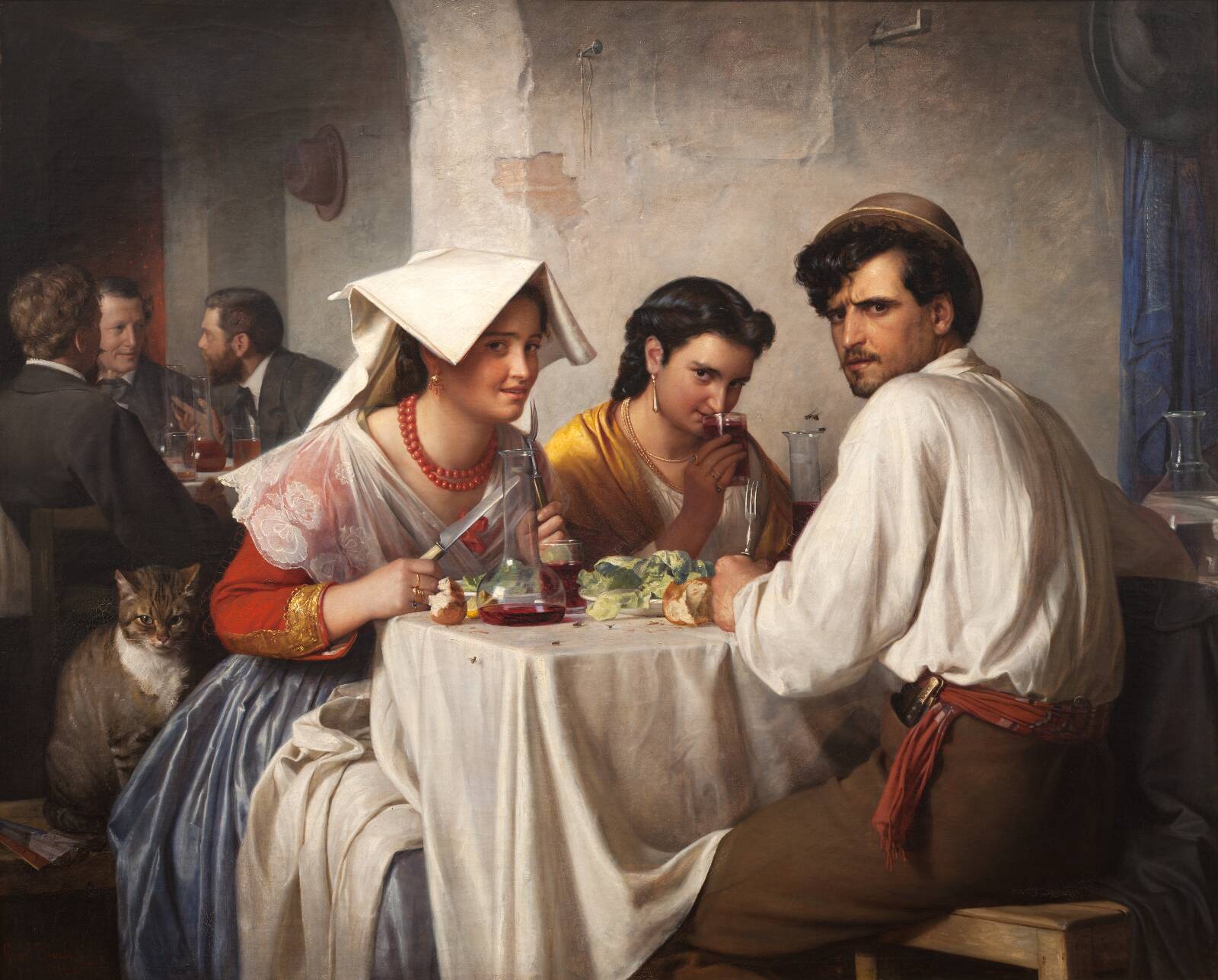 In a Roman Osteria, by Carl Bloch, 1866
