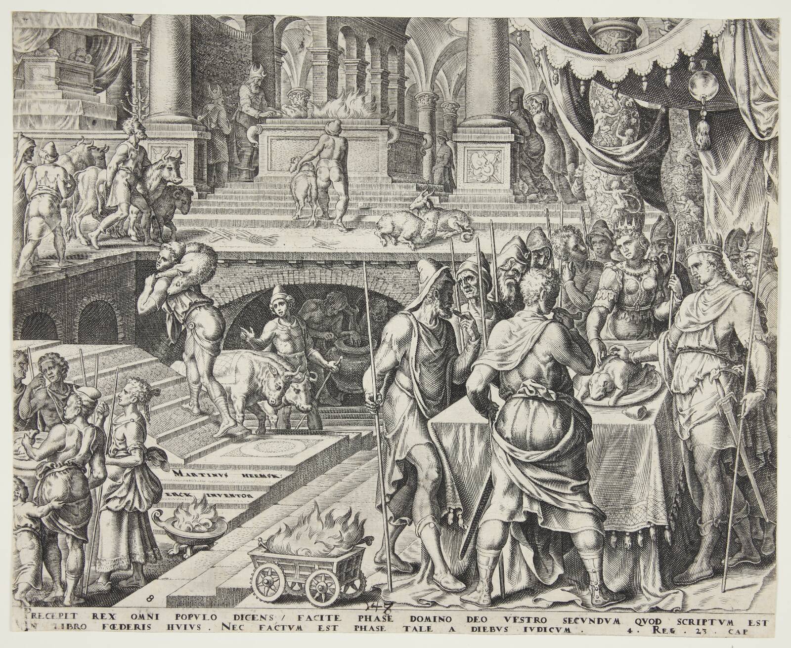 Josias fejrer påsken, Philips Galle, 1567-1570