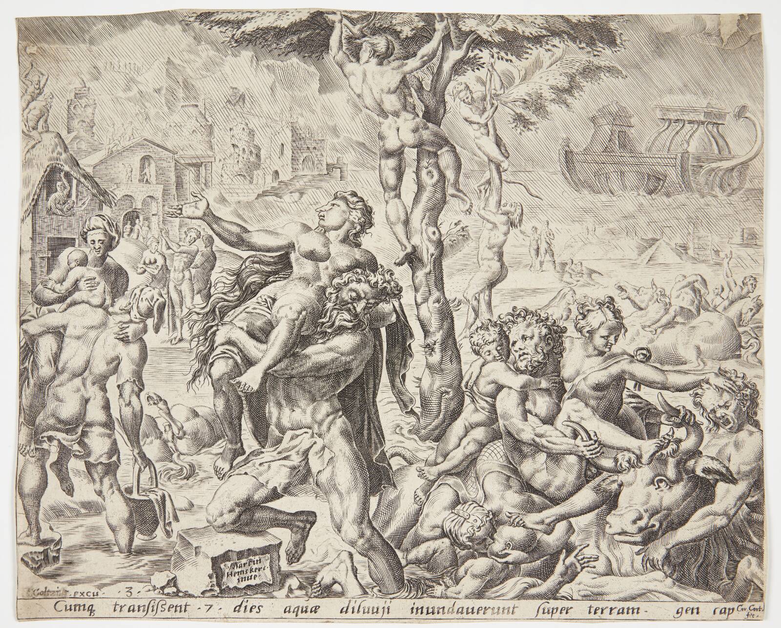Syndfloden, Cornelis Cort, 1559