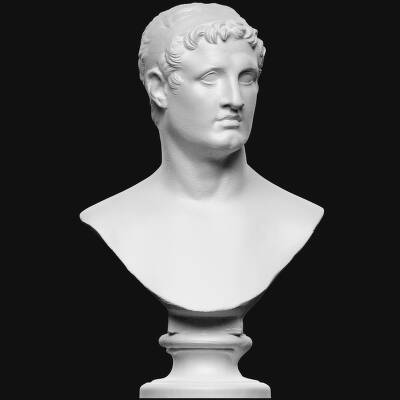 Portræt af Ptolemaios II Philadelphos (285-246 f.Kr.)