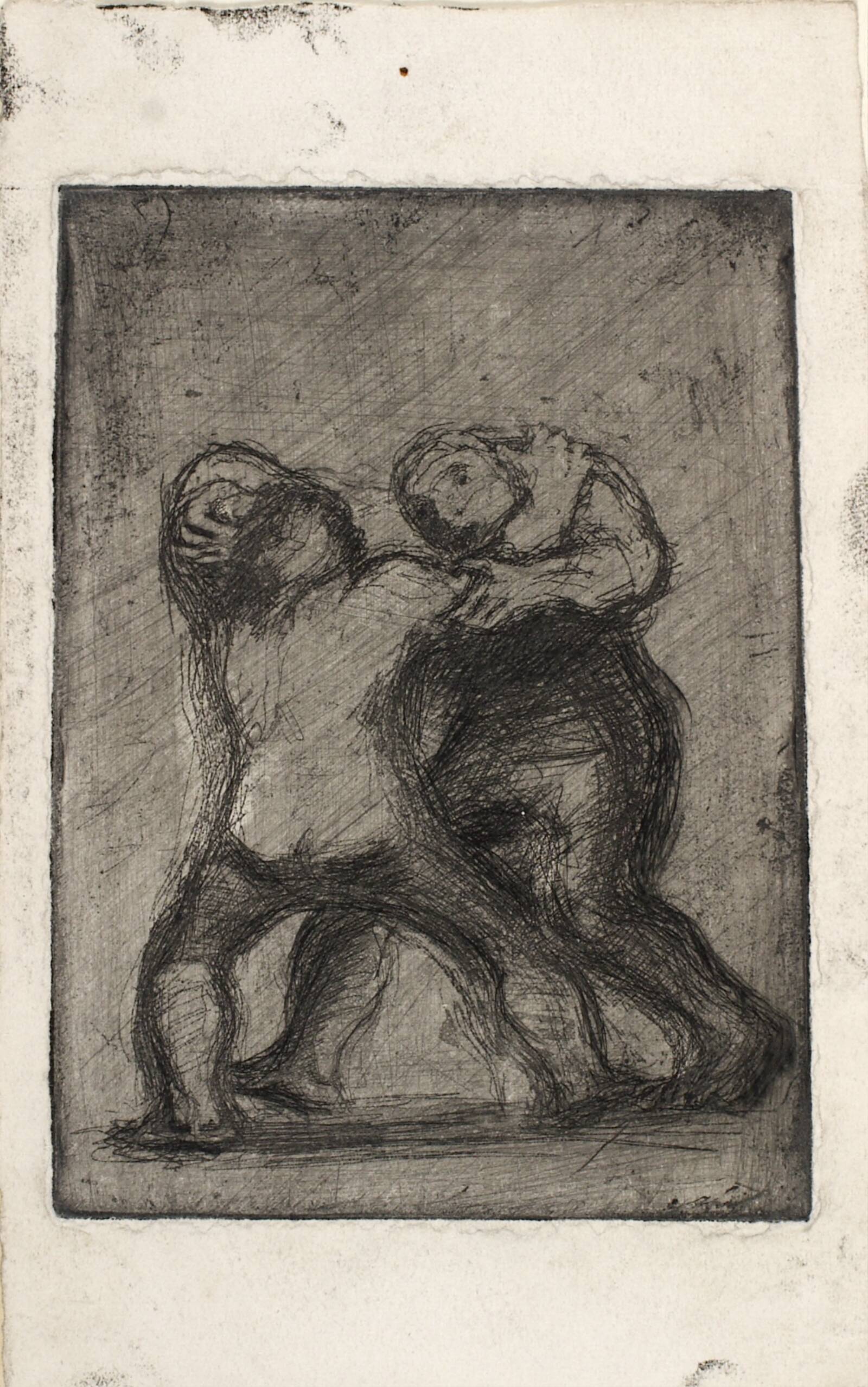 To mænd, der slås, Oluf Hartmann, 1907