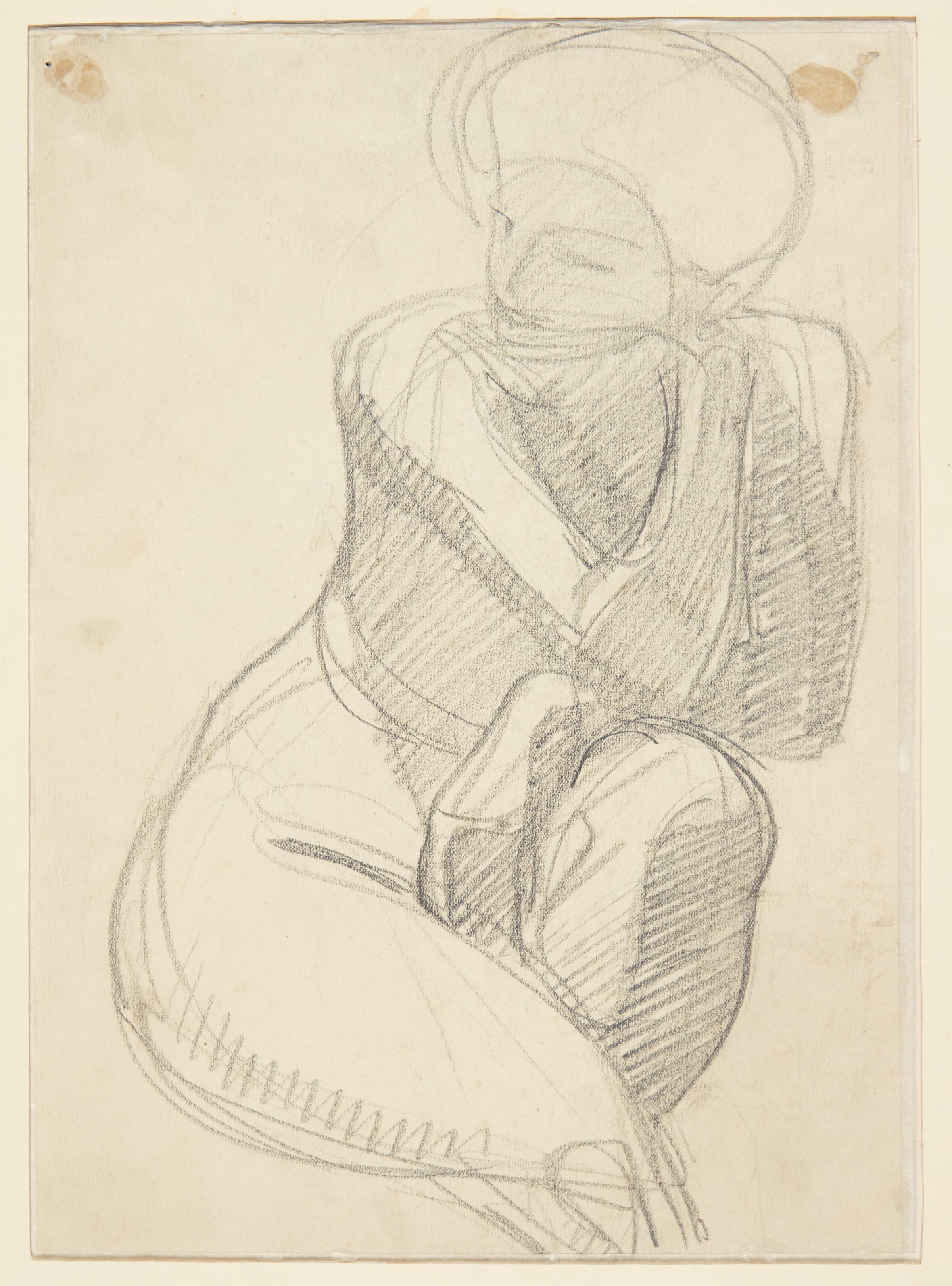 Siddende kvindelig model, Харальд Гирсинг, 1910-1914