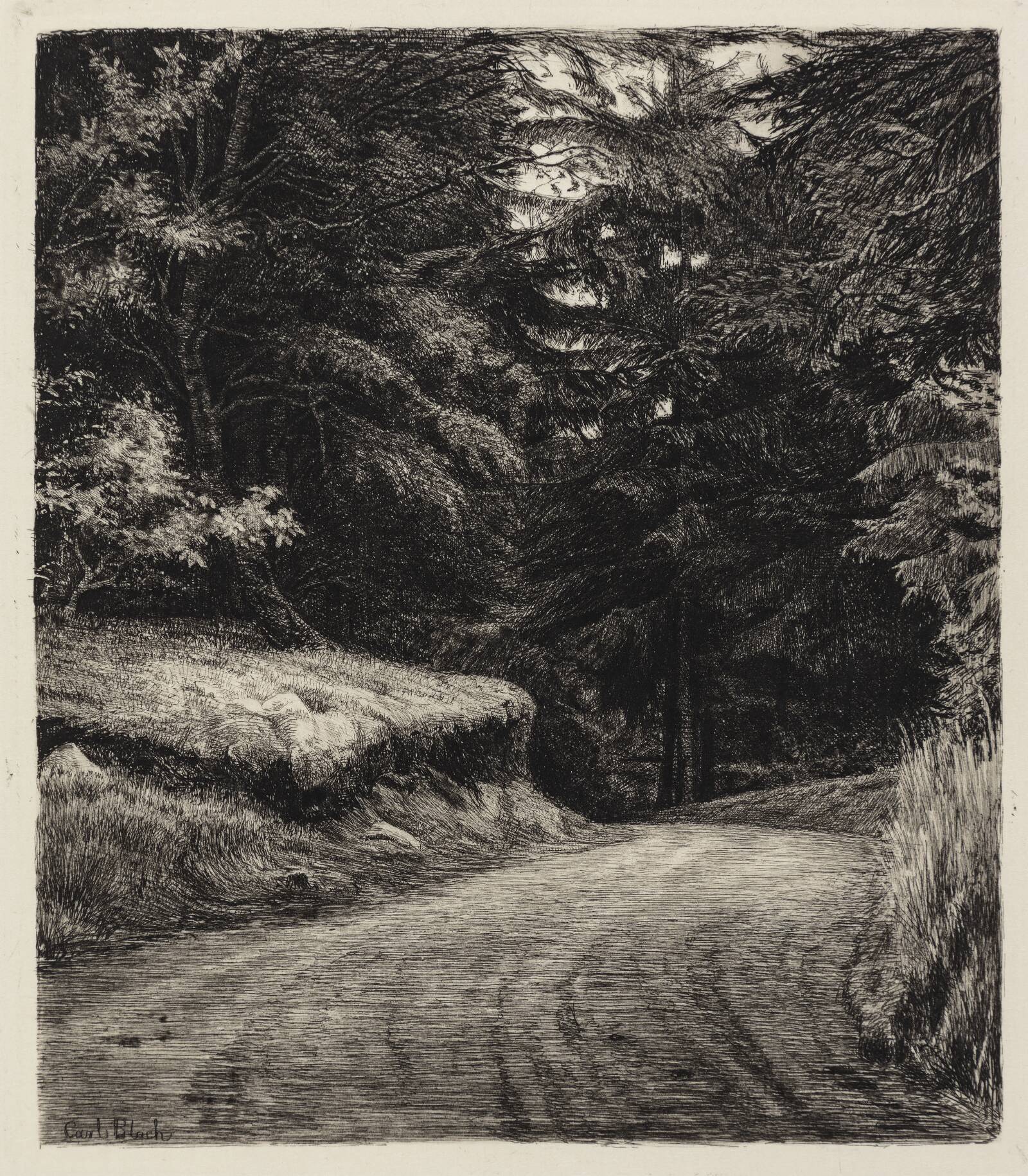 Vejen i Granskoven, Carl Bloch, 1885